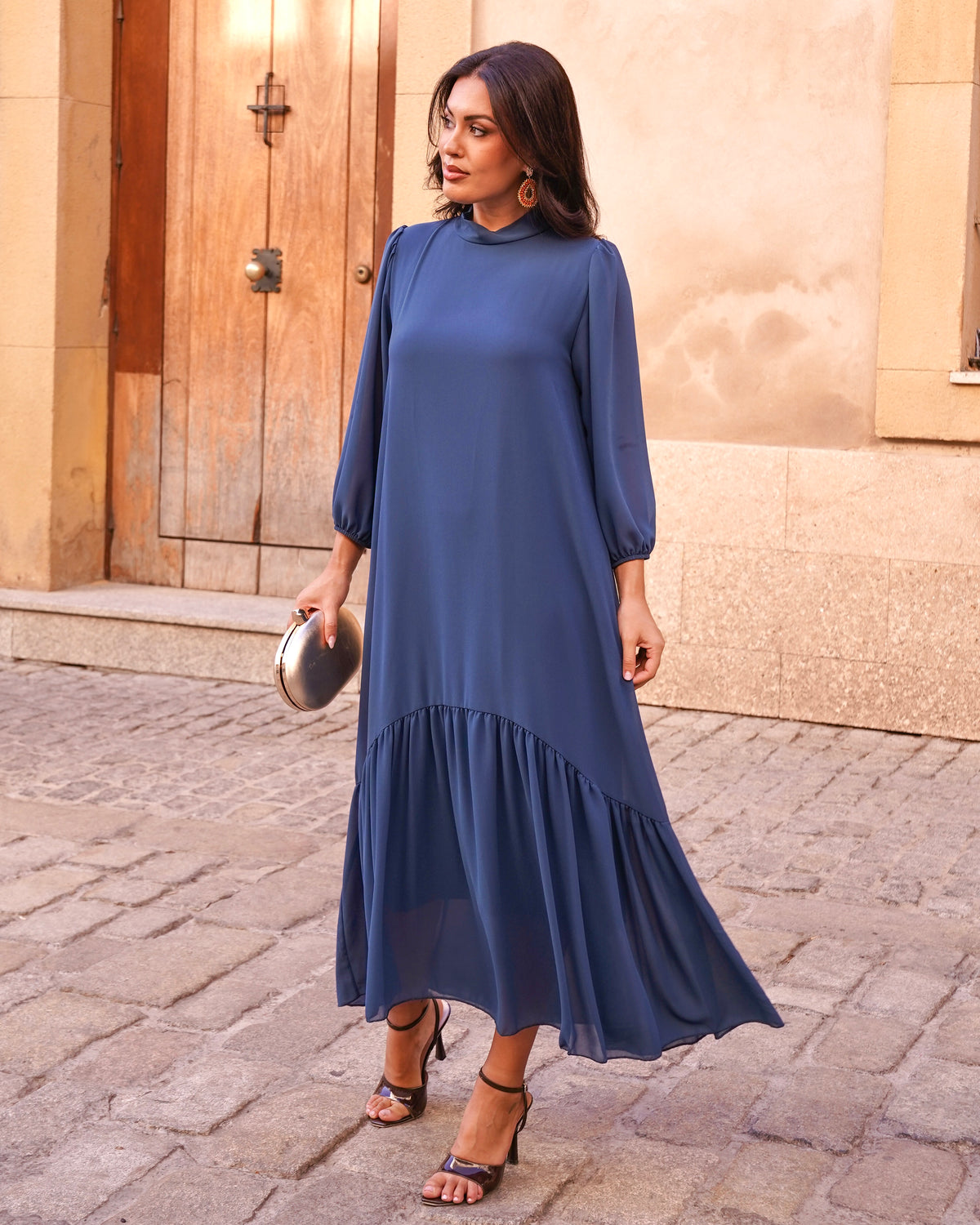Vestido Constanza Azulado