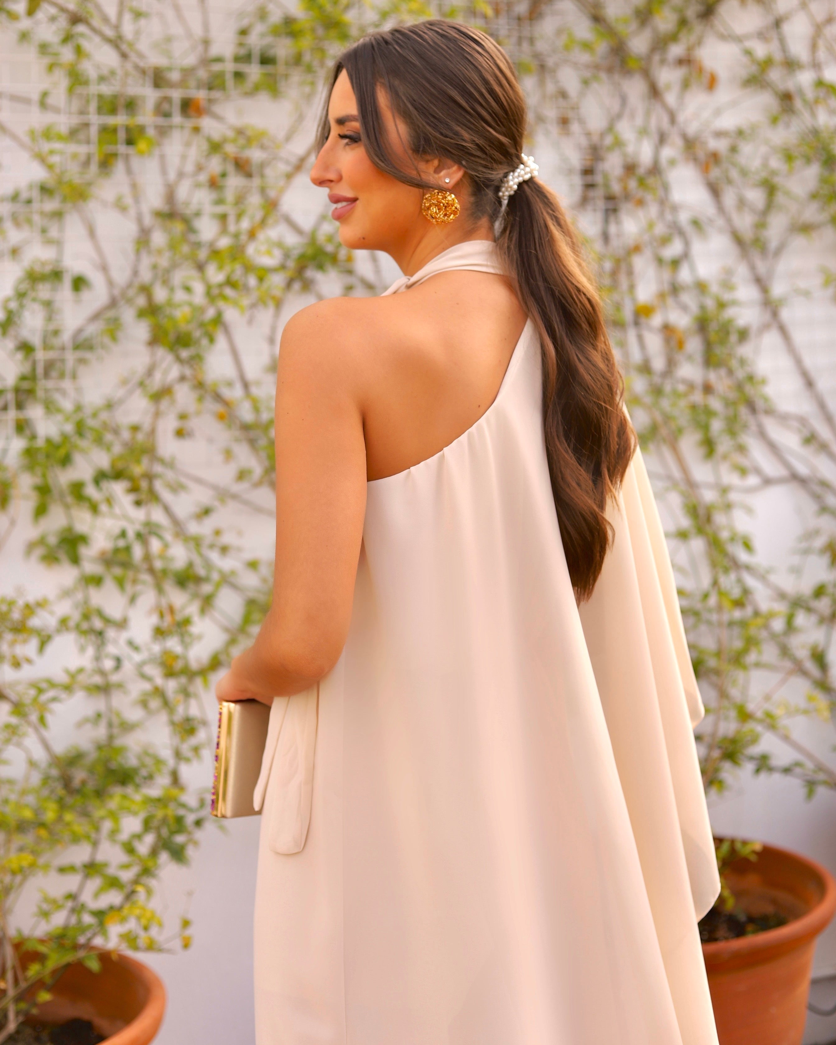 Beige Panama Jumpsuit