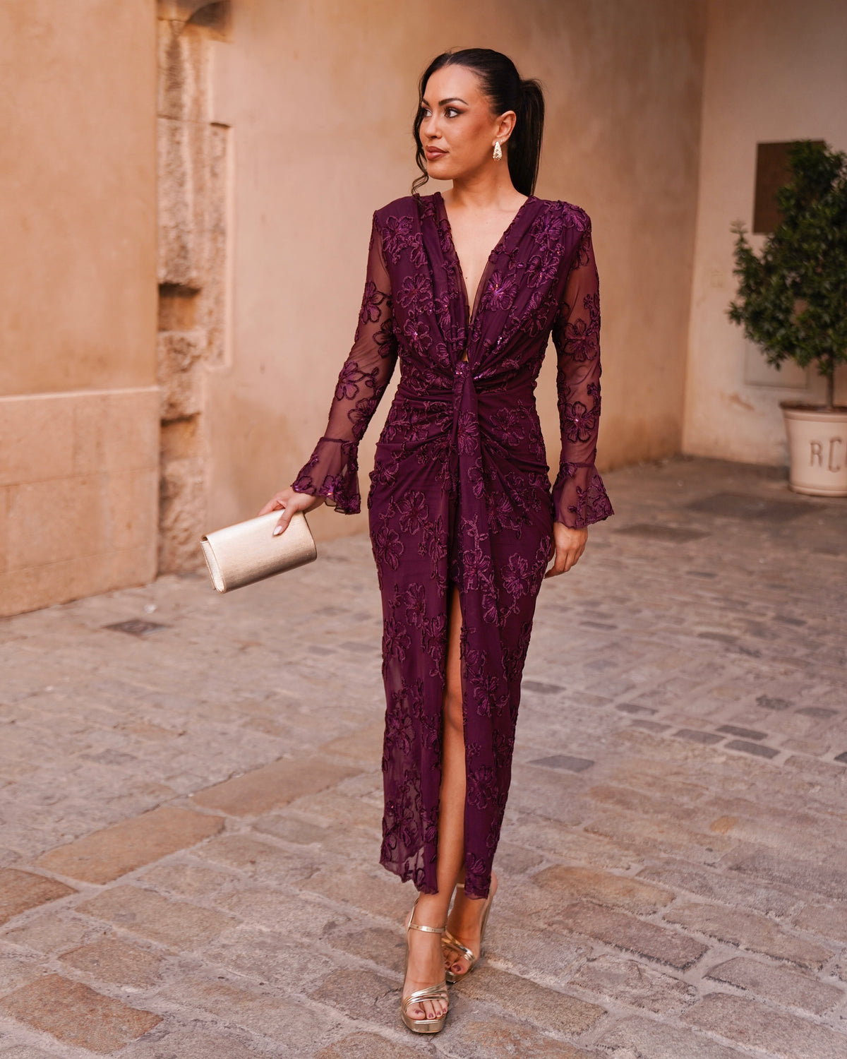 Vestido Liria Berenjena