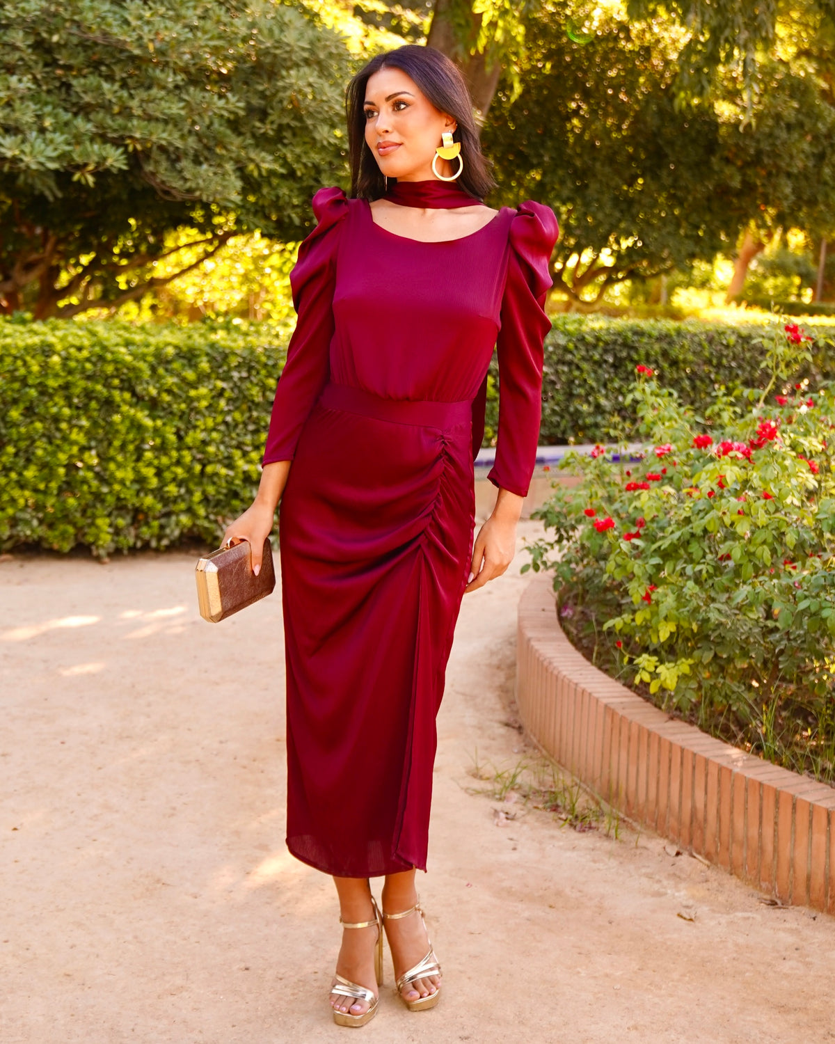Vestido Greta Burdeos