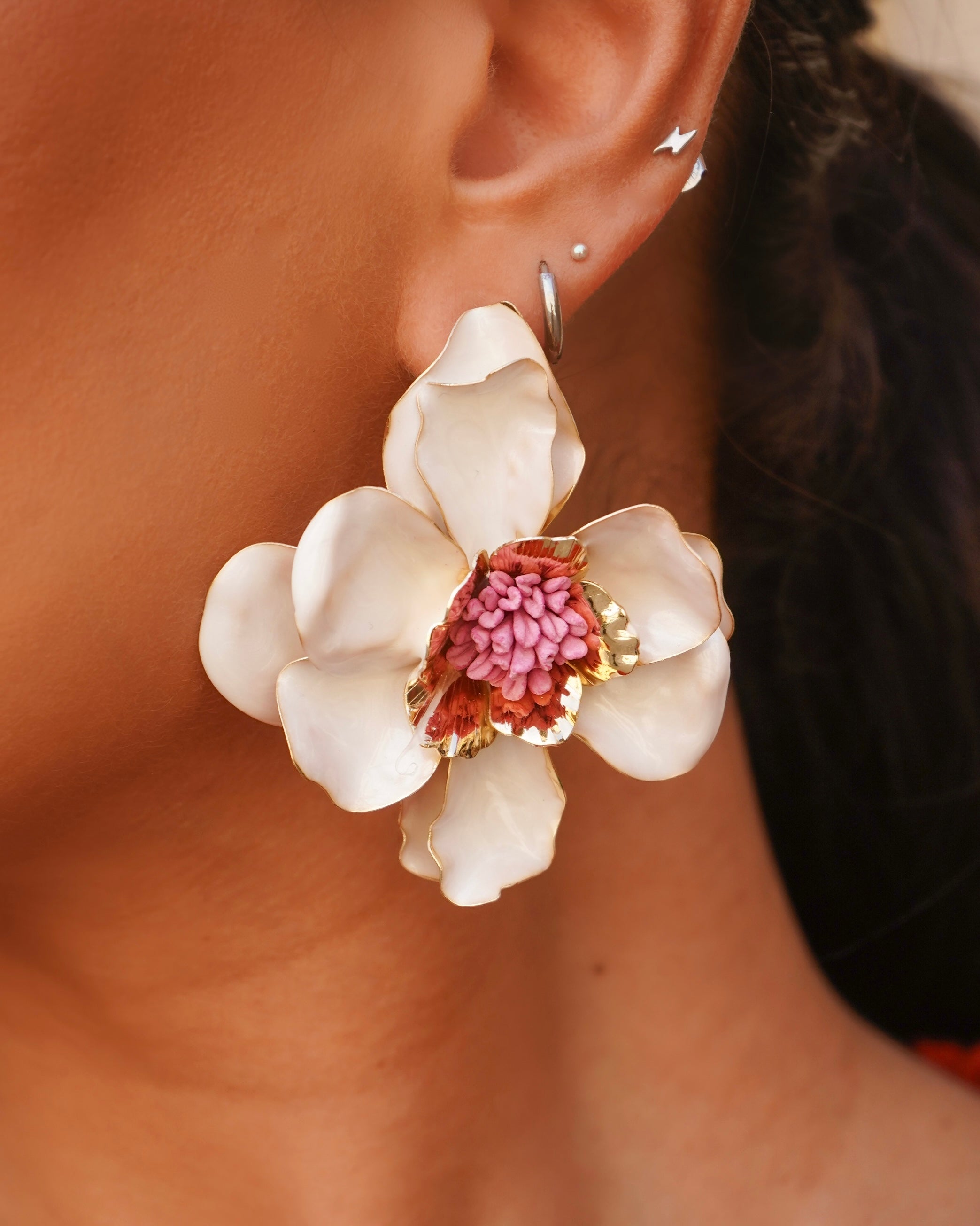 Pendientes Jamaica rosa