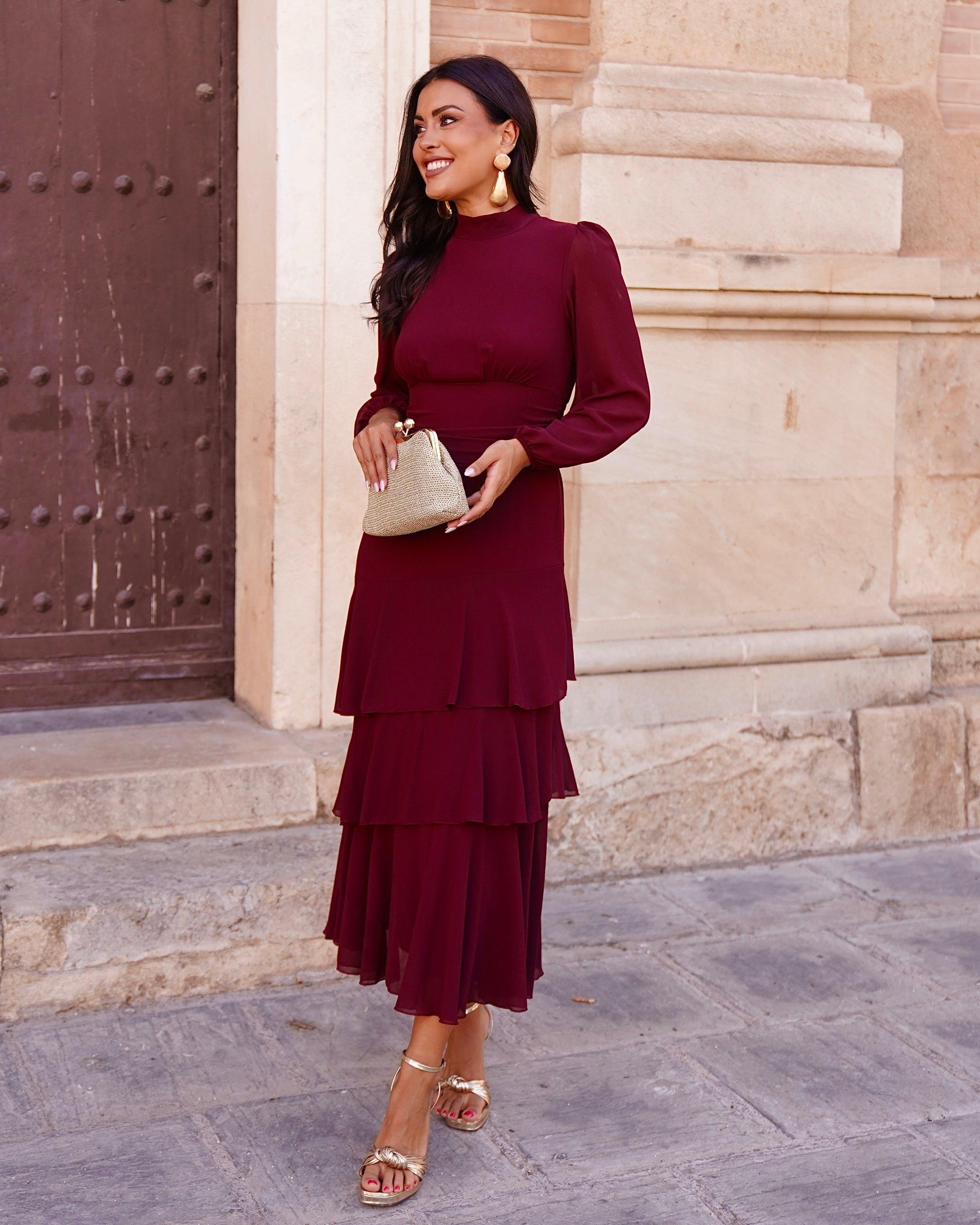 Vestido Julieta Burdeos