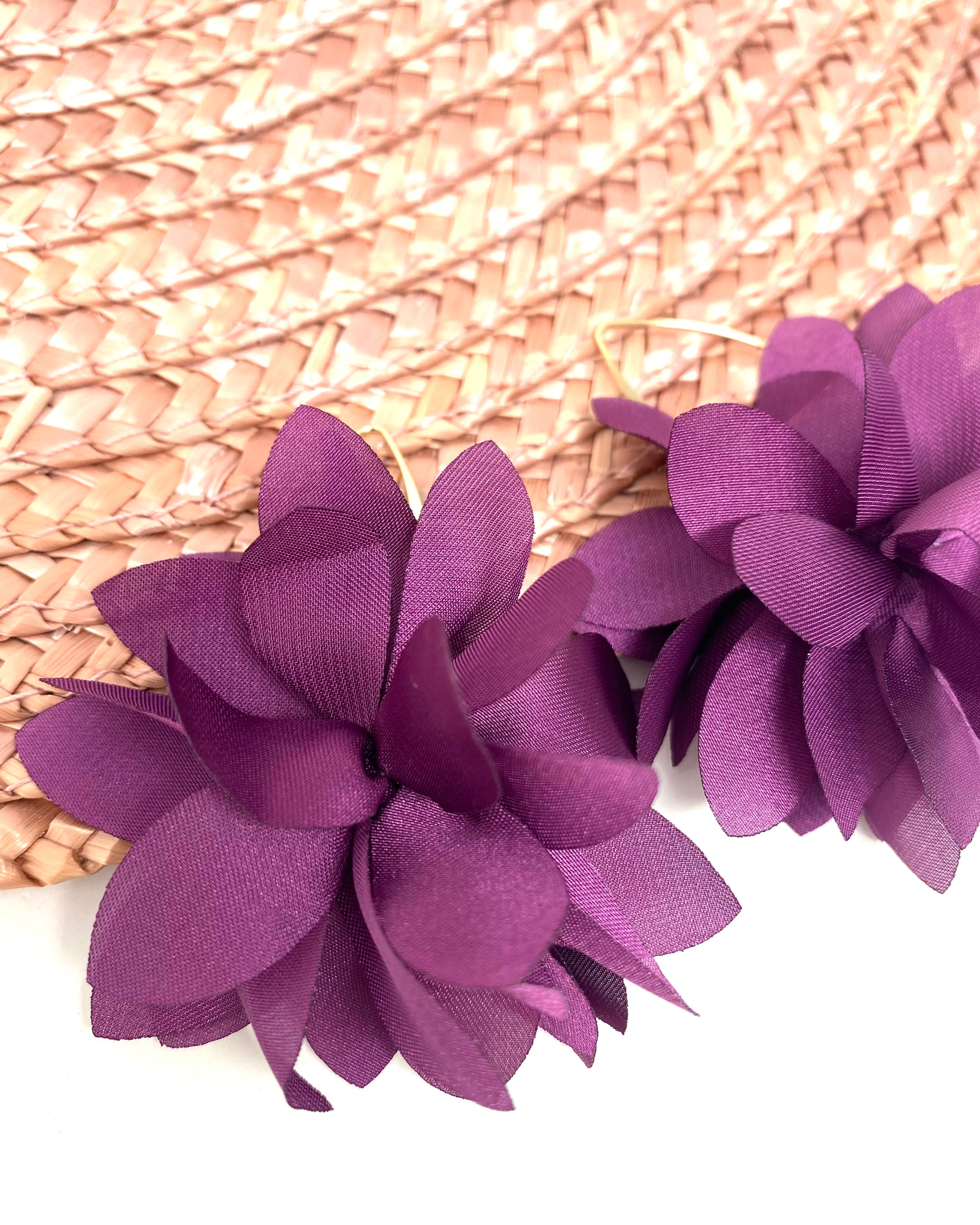 Pendientes Ibisco morado