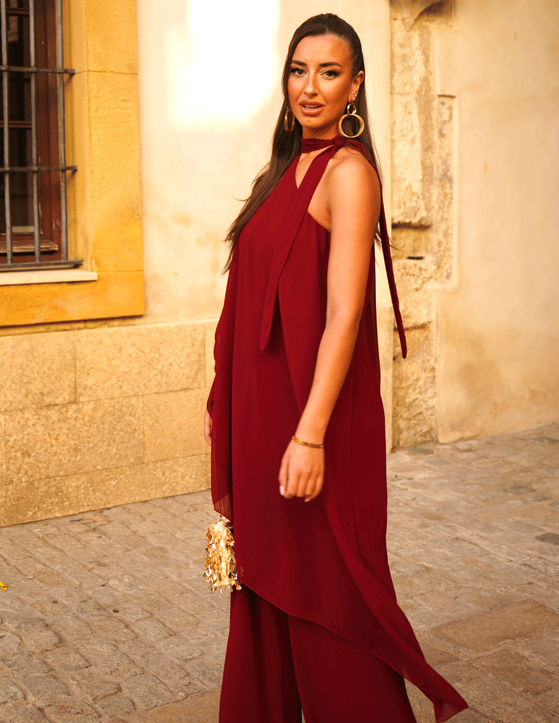 Bordeaux Panama Jumpsuit