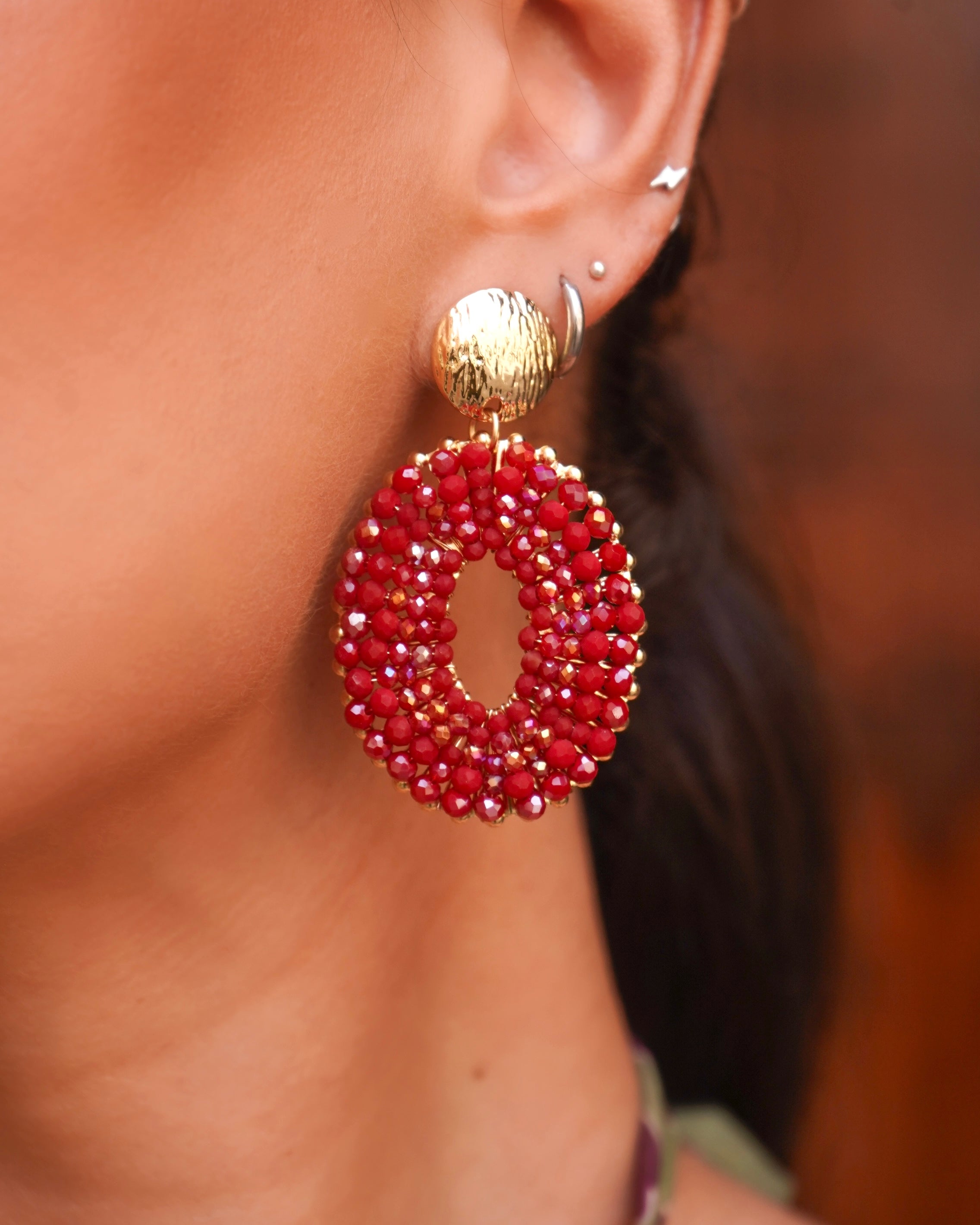 Pendientes Gala Granate
