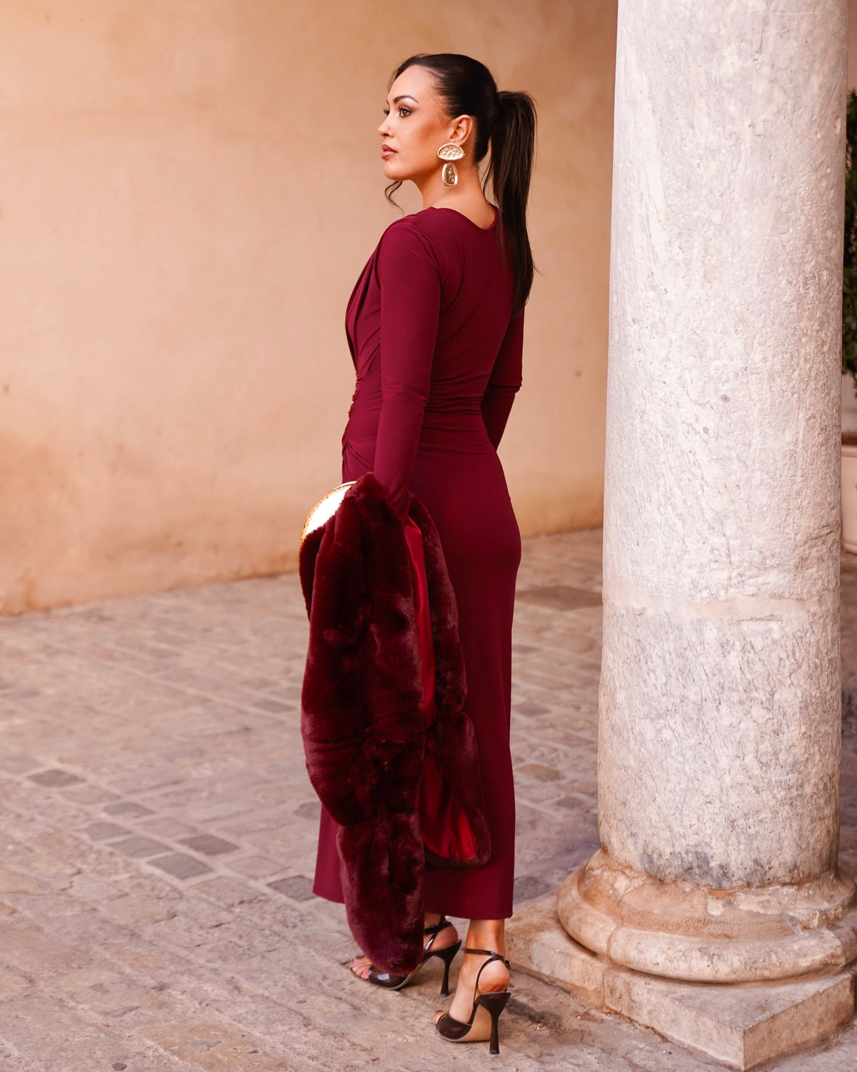 Vestido Celina Burdeos