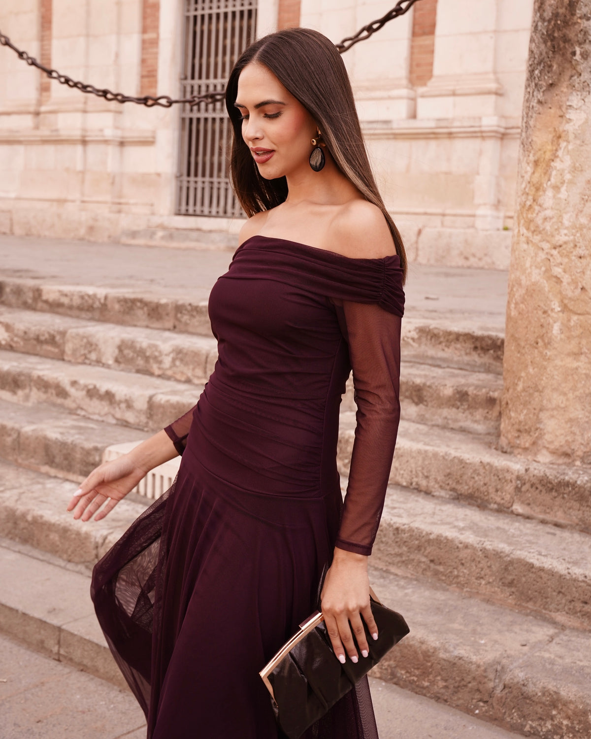 Vestido Valentina Berenjena