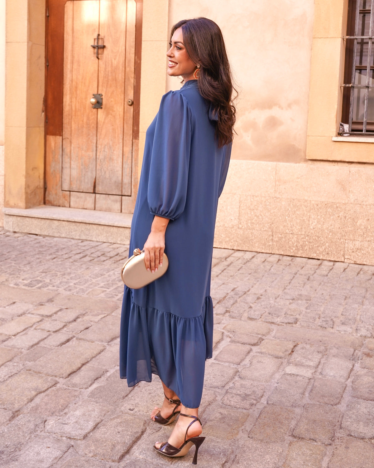 Vestido Constanza Azulado