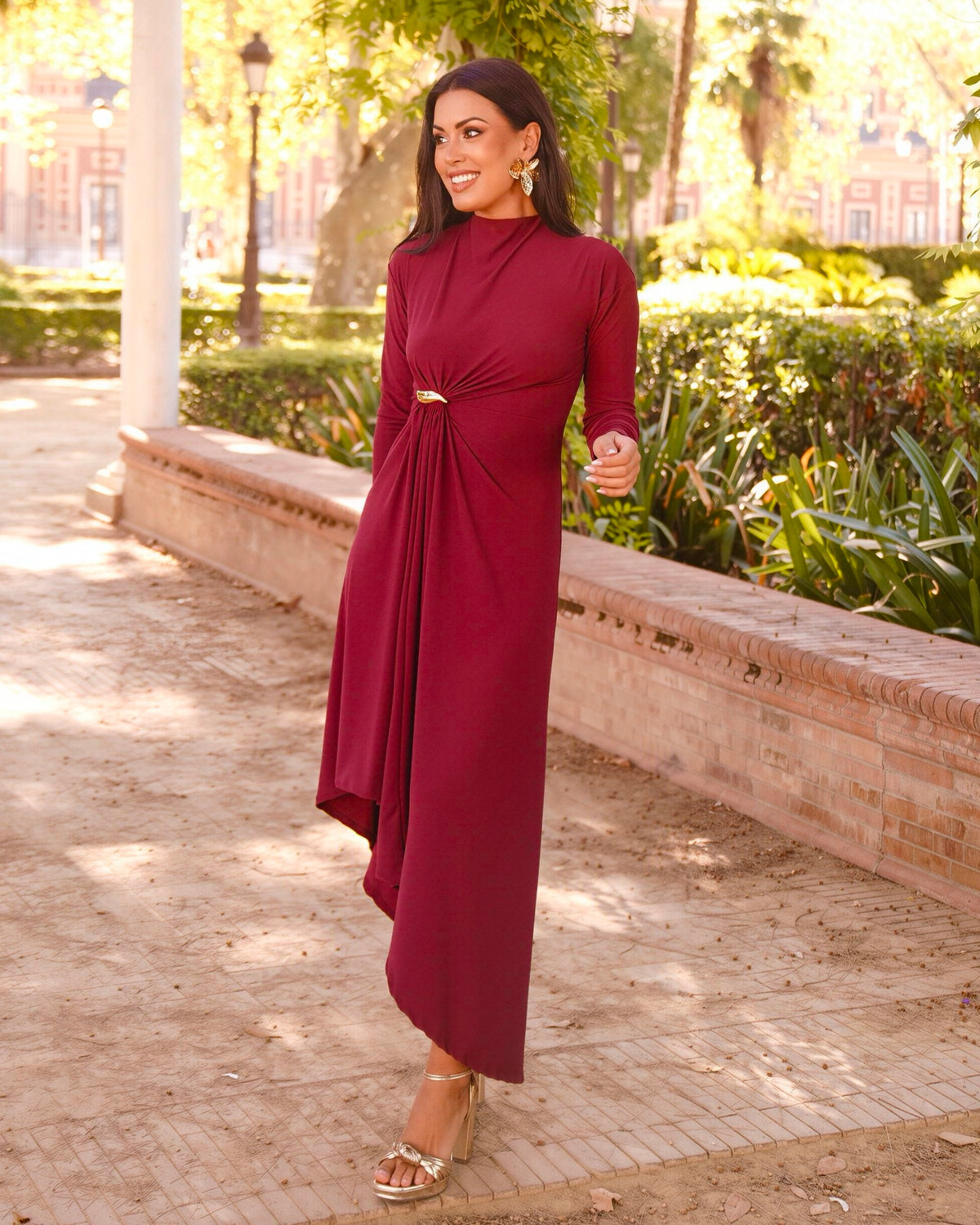 Vestido Estela Burdeos