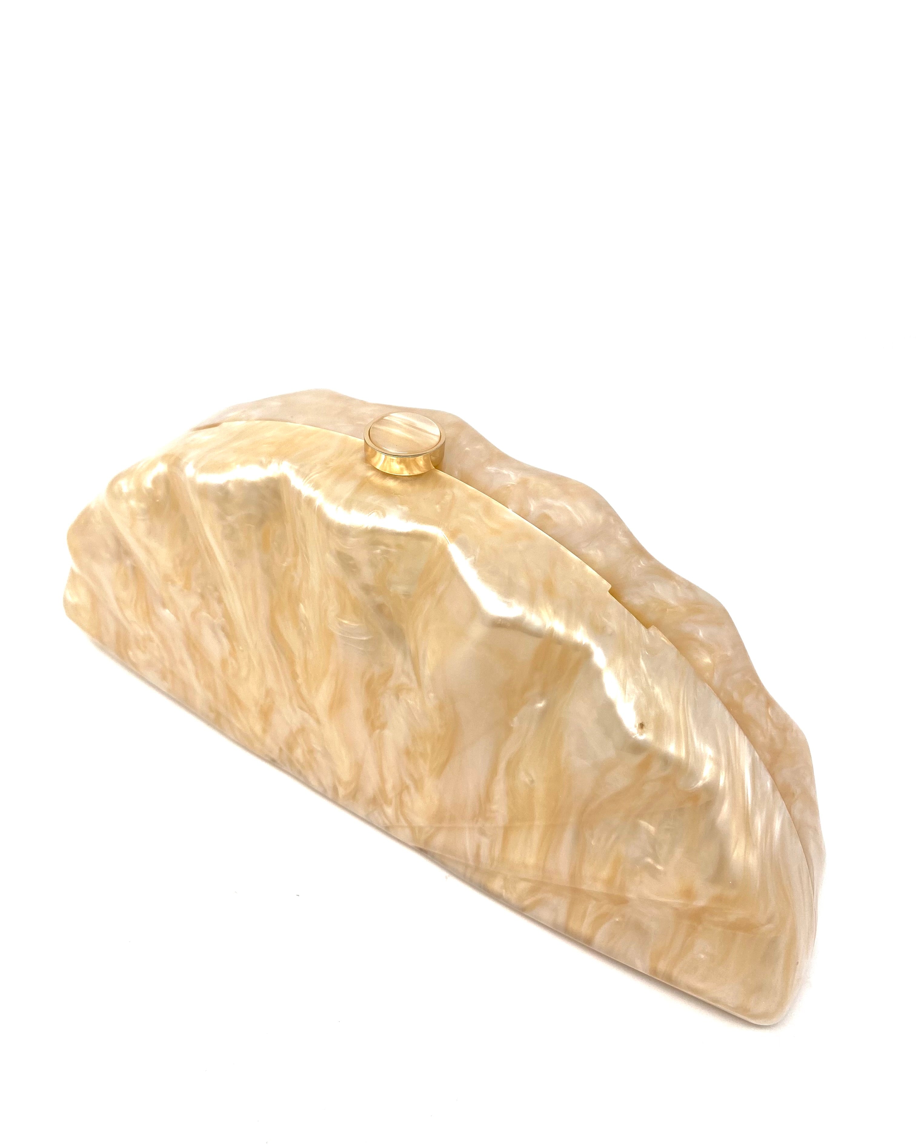 Bolso Abanico beige anaranjado