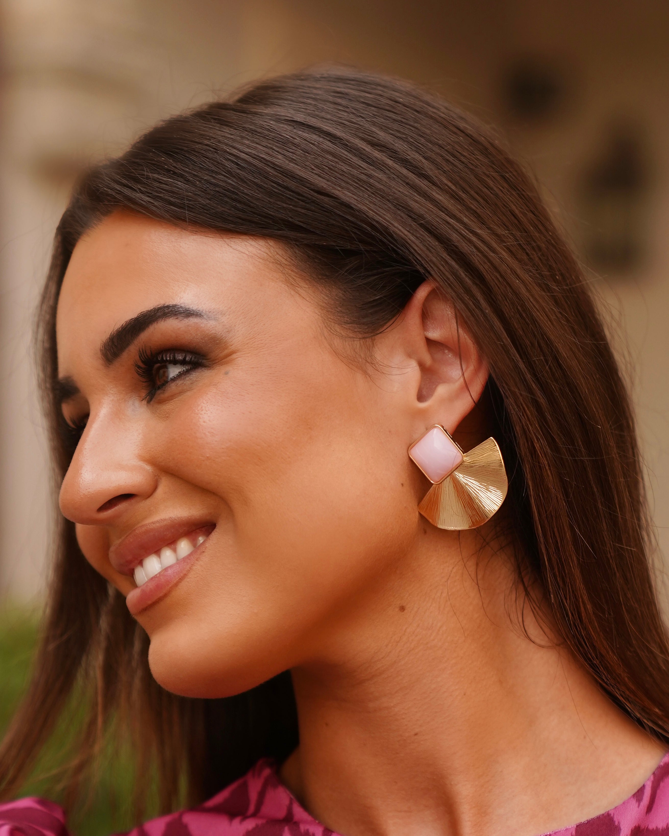 Pendientes Palmira Rosa
