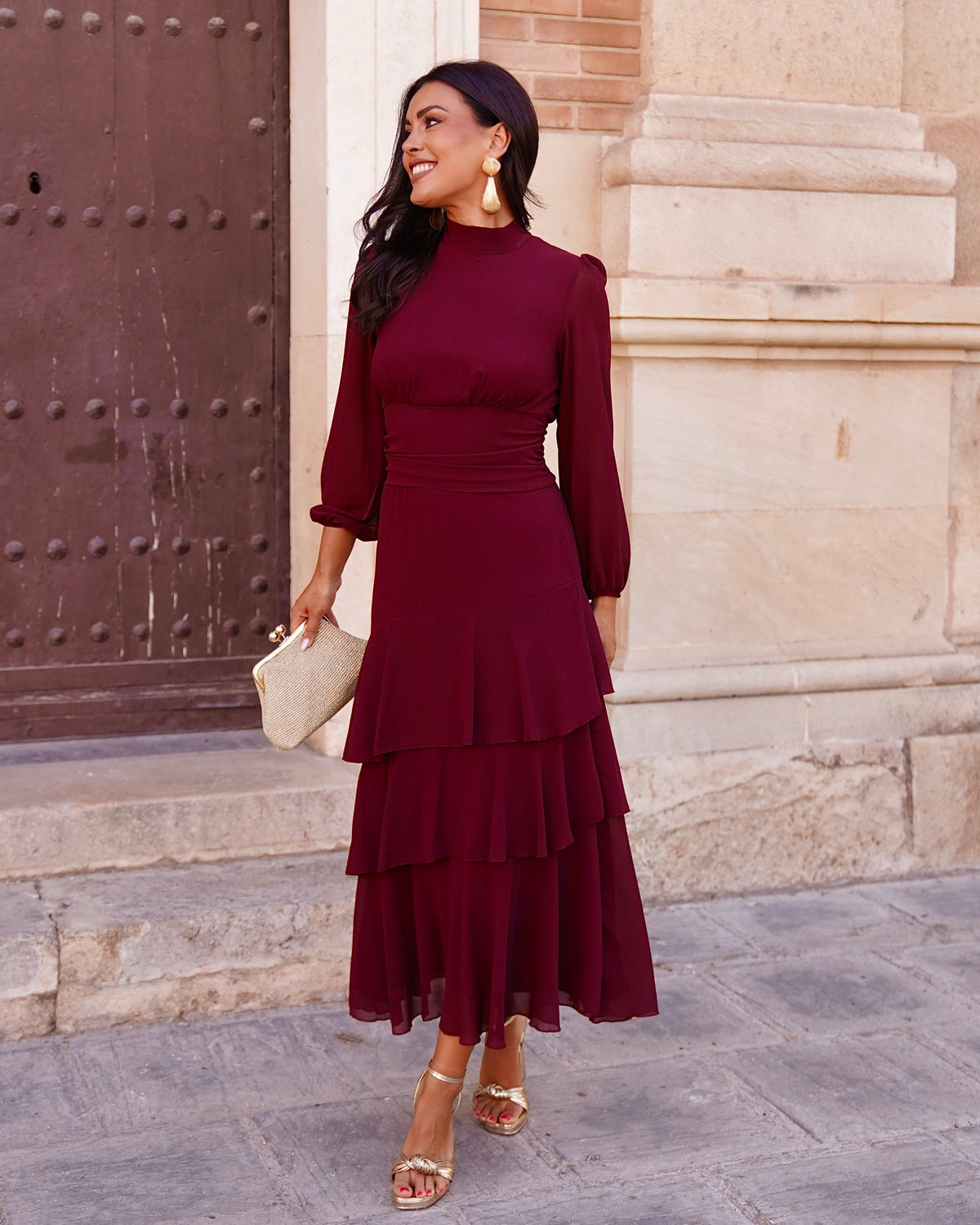 Vestido Julieta Burdeos