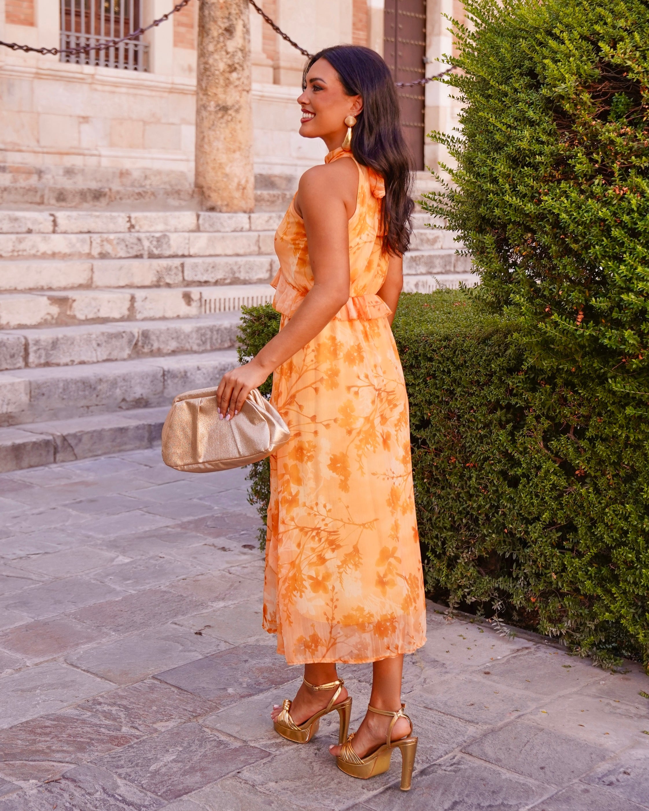 Vestido Olga Mostaza