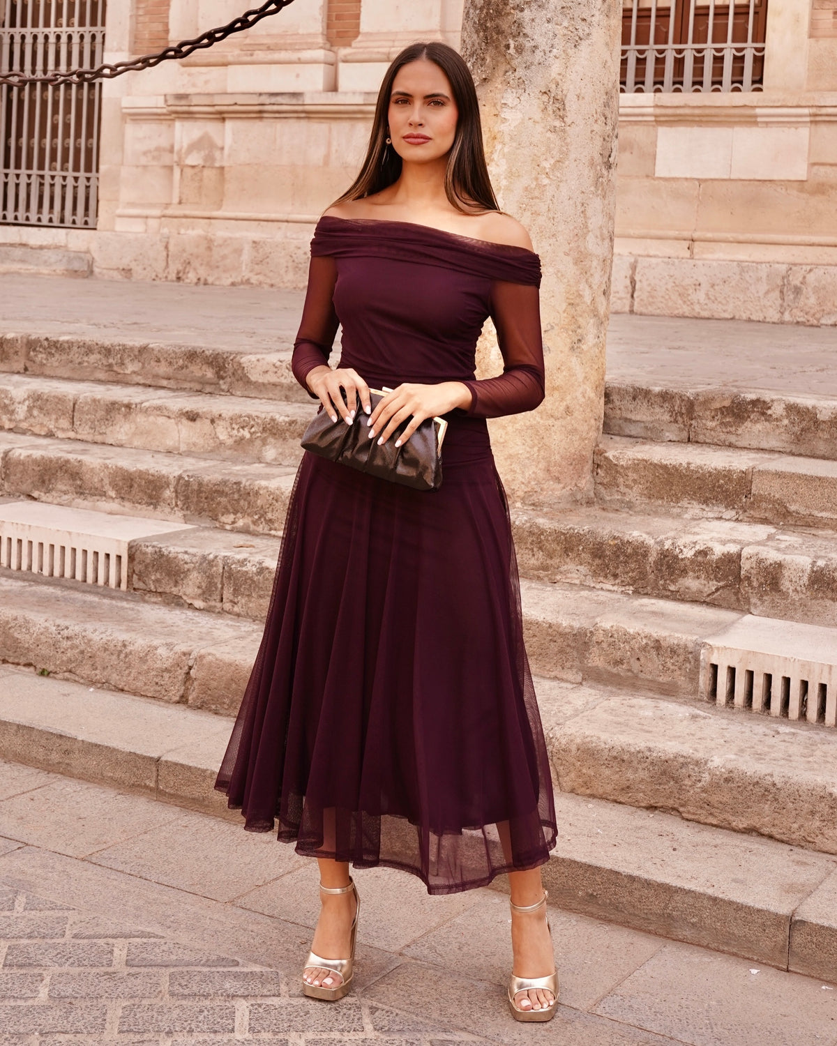Vestido Valentina Berenjena