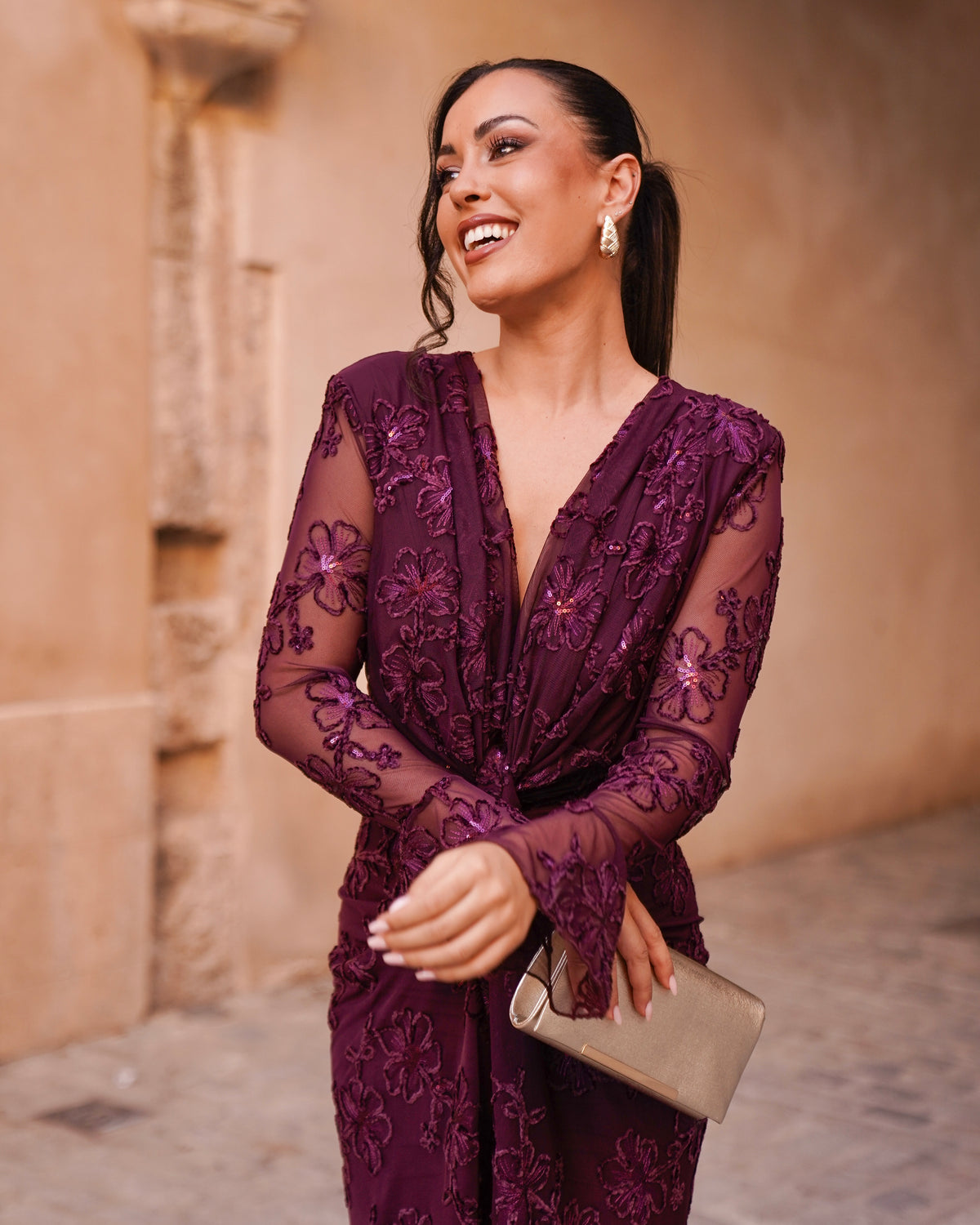 Vestido Liria Berenjena