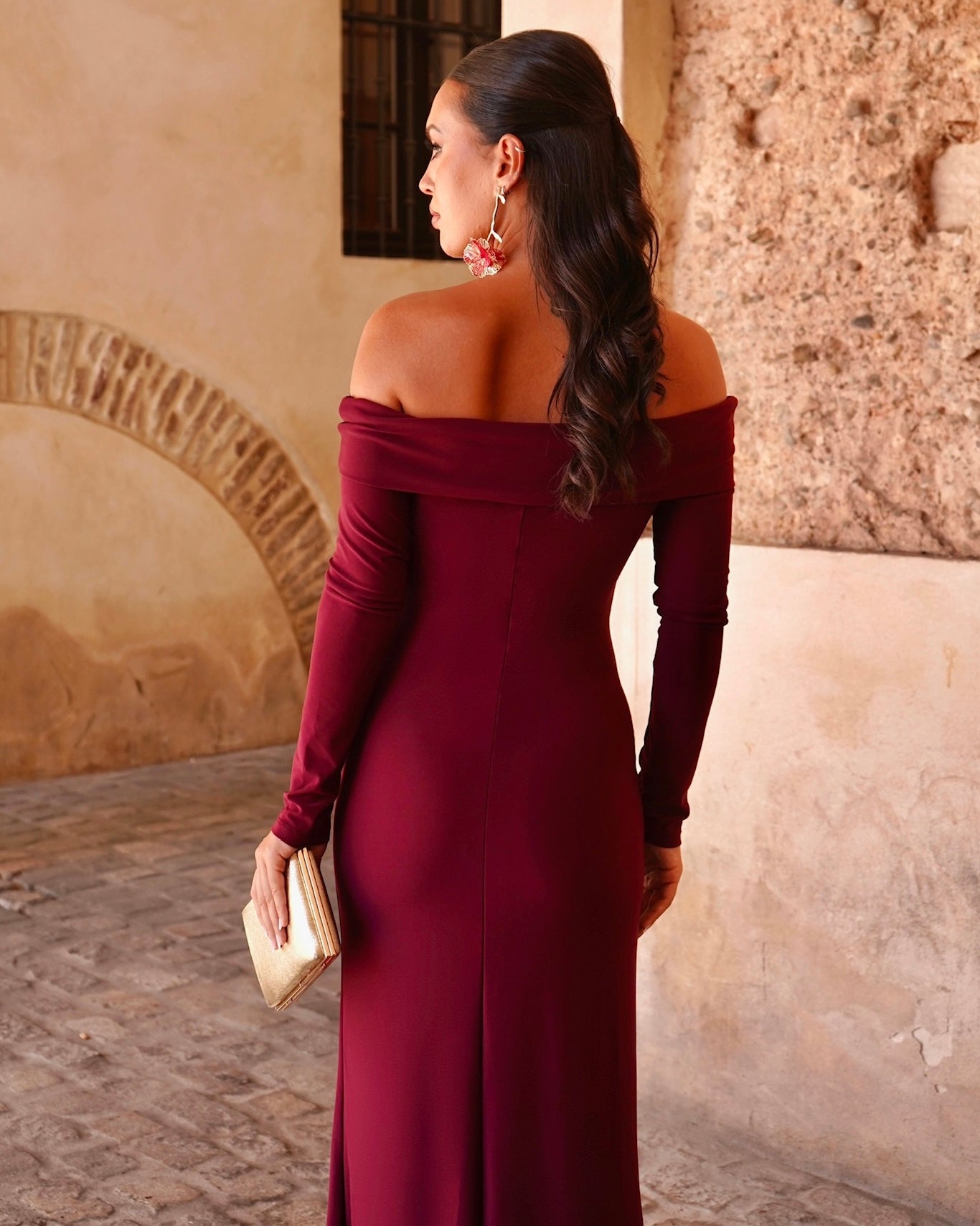 Vestido Mireia Burdeos