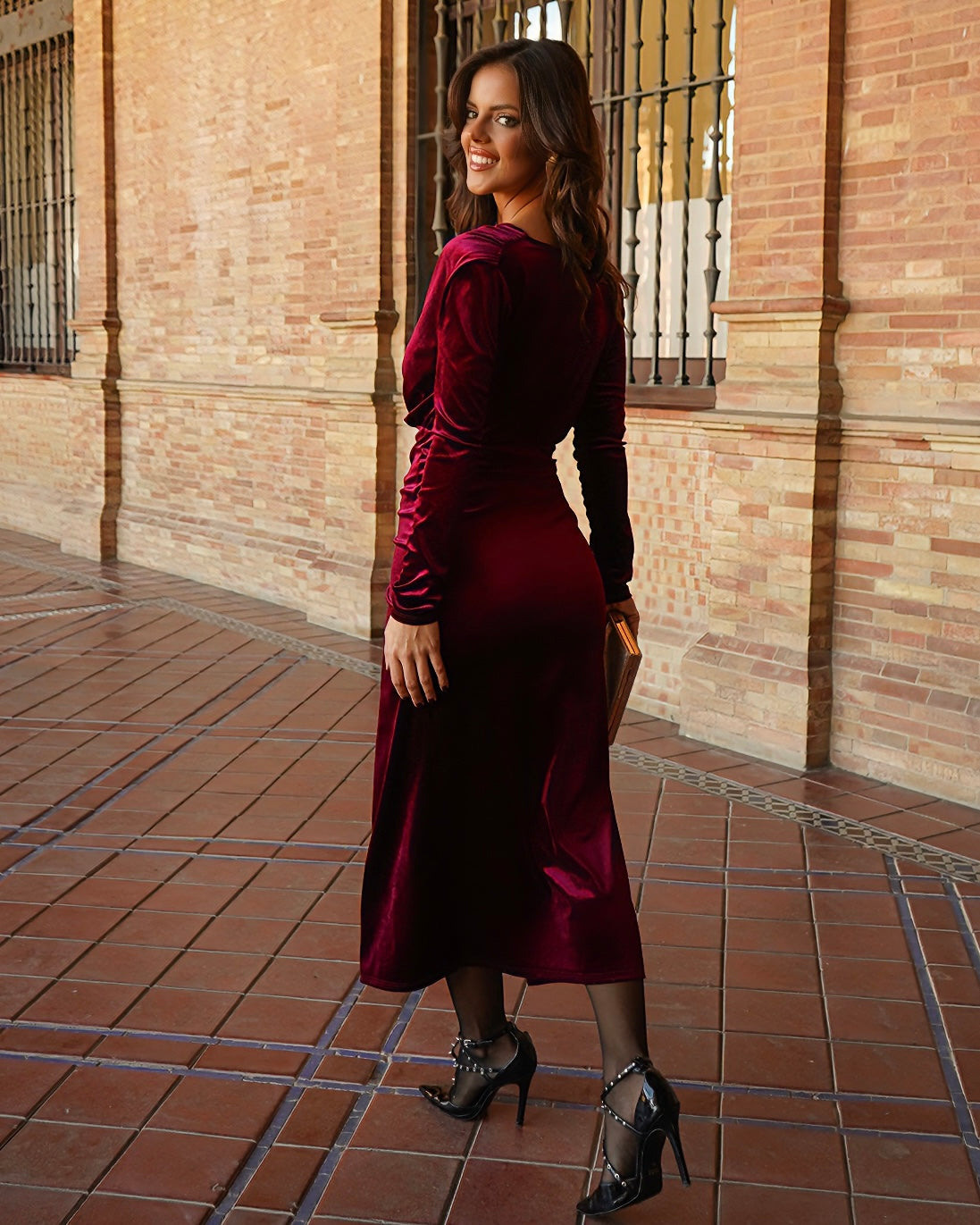 Palermo burgundy dress