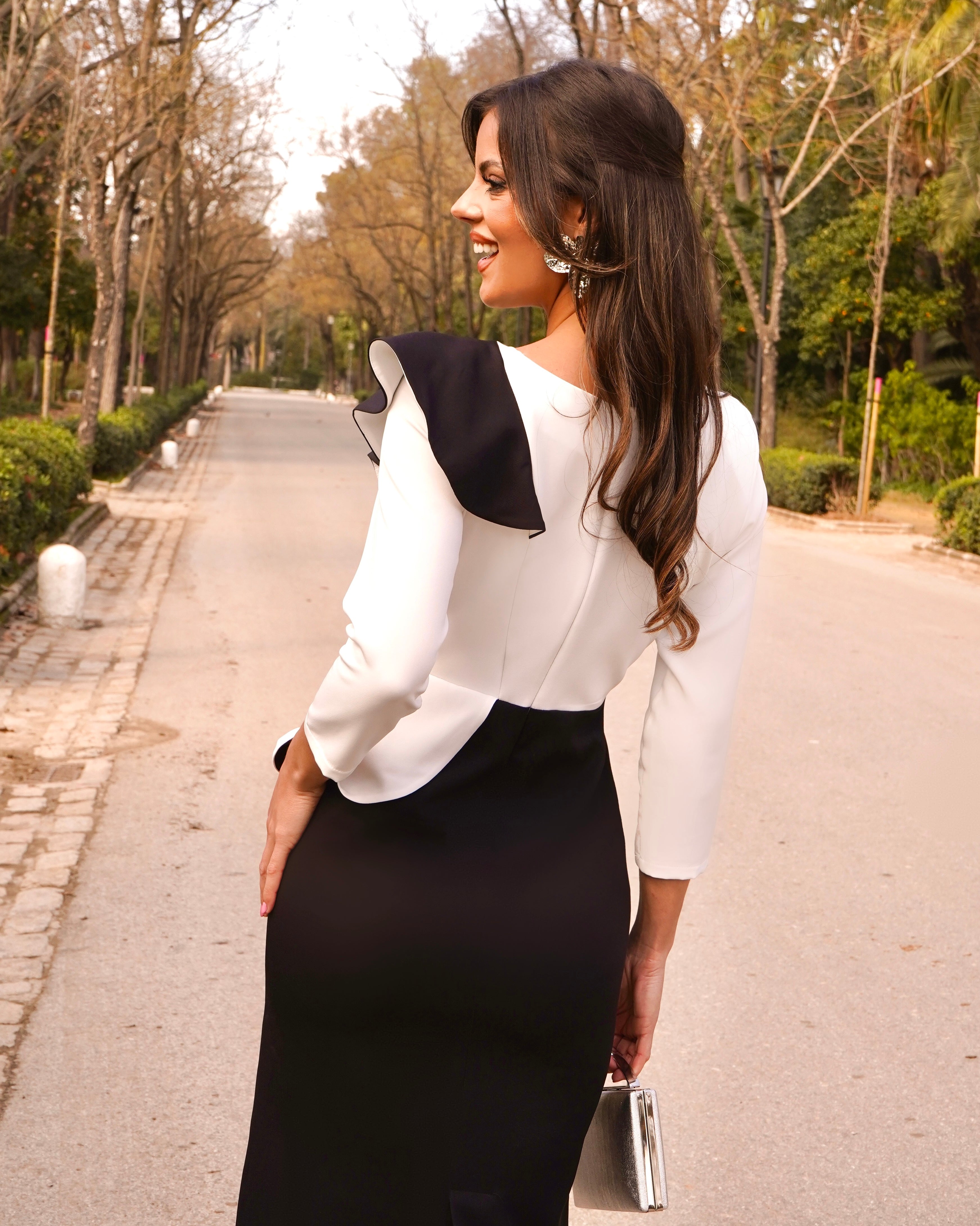 Vestido Rozalen Bicolor Blanco/Negro