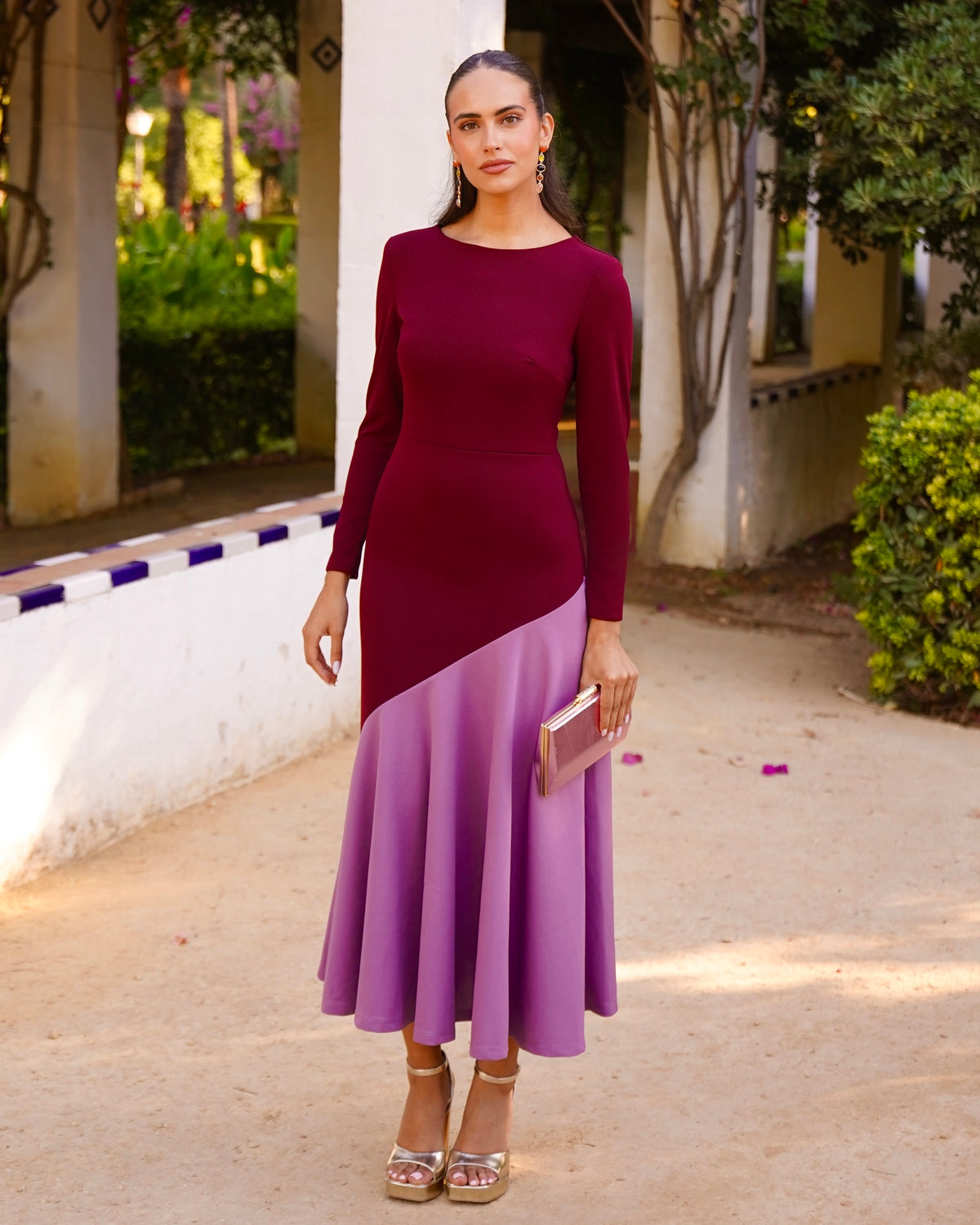 Vestido Estrella Burdeos/Malva