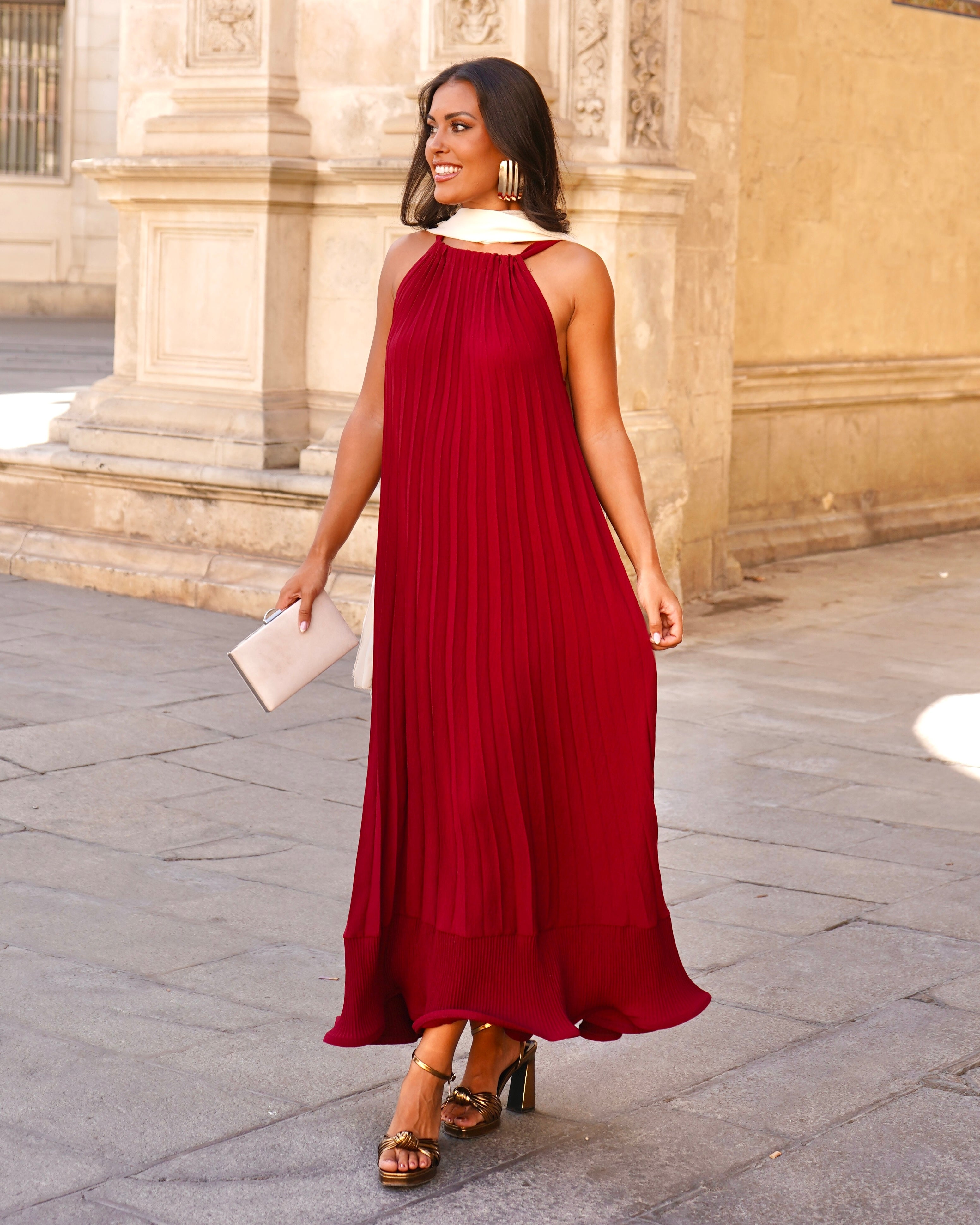 Vestido Luisa Rojizo