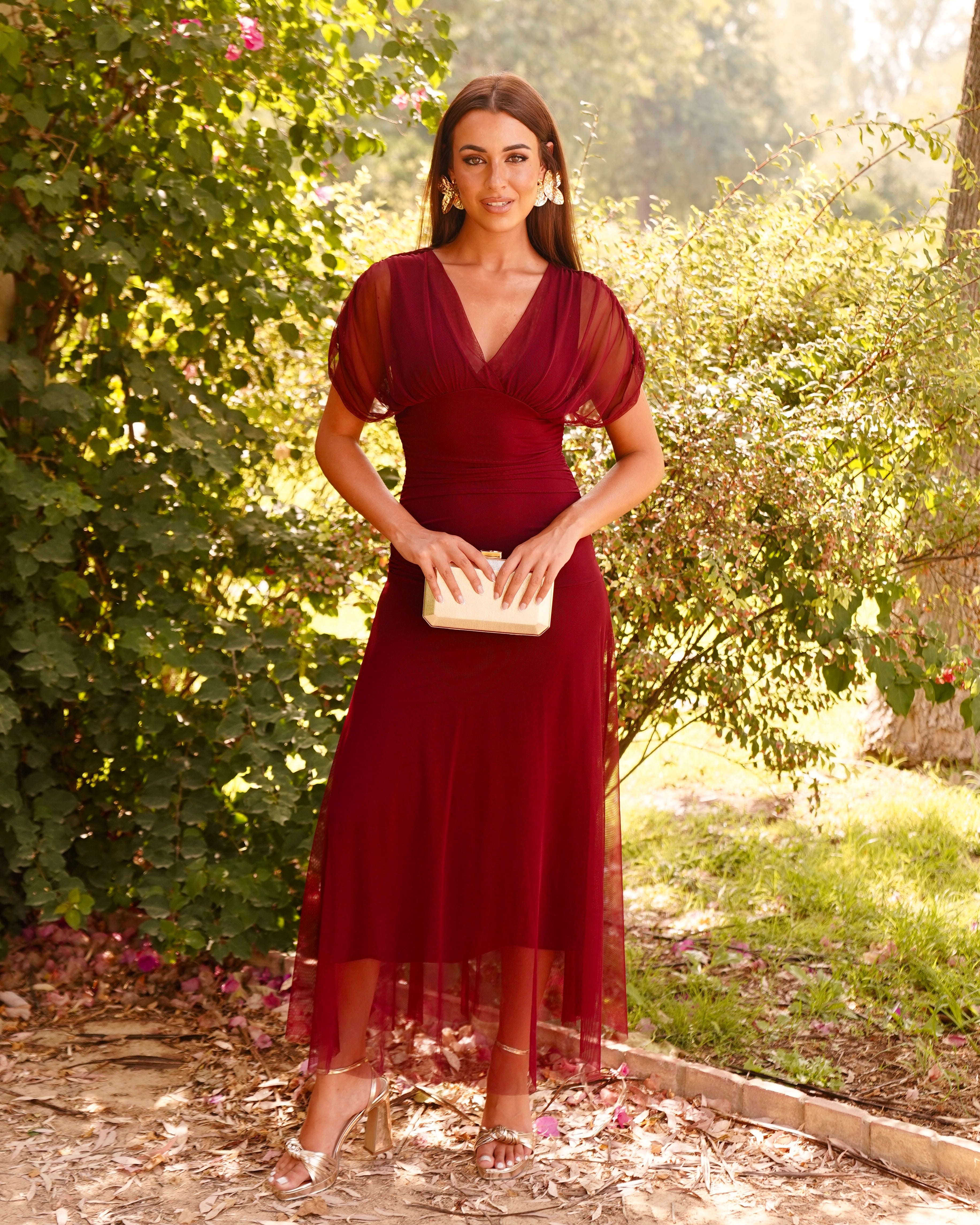 Vestido Carmela Burdeos