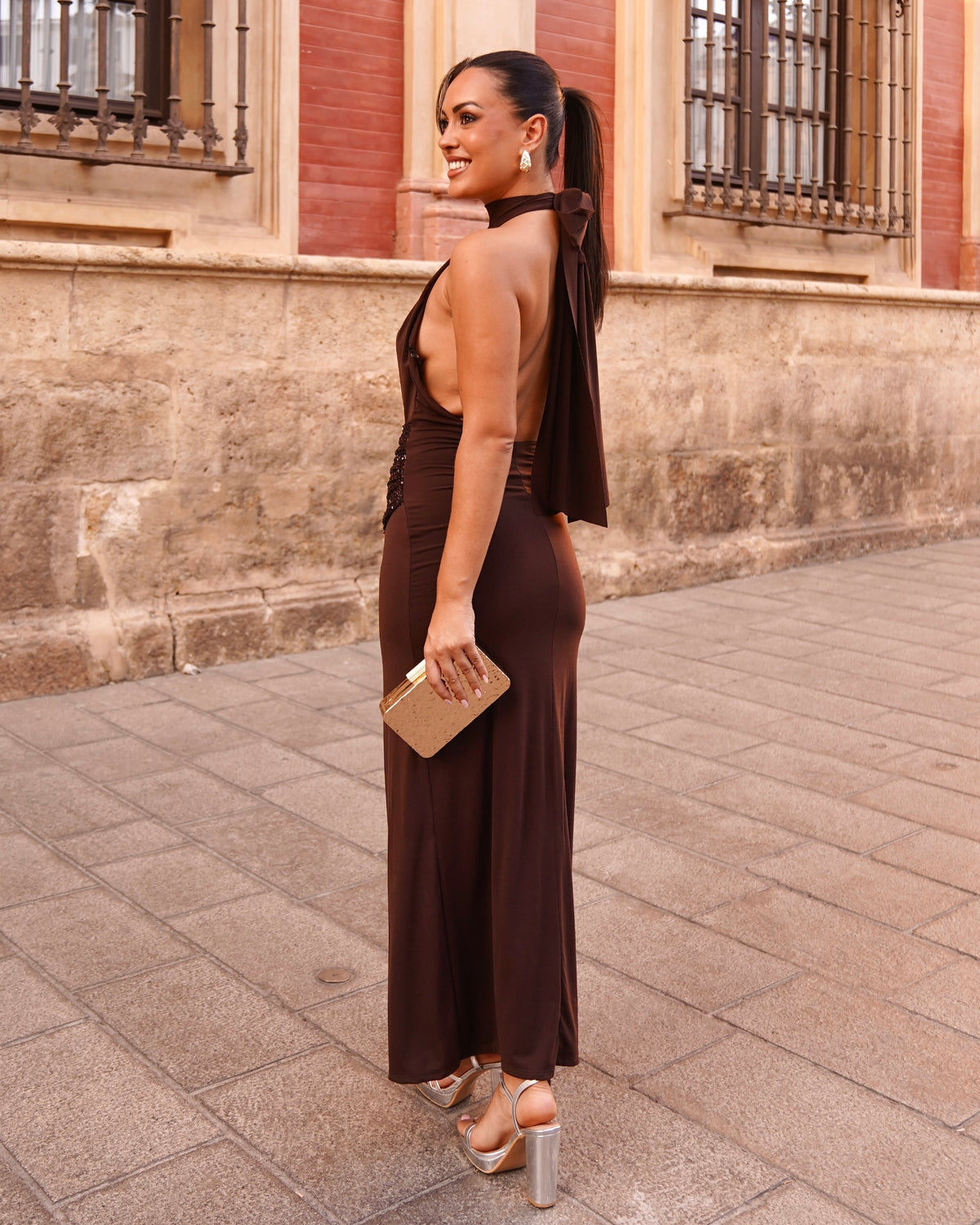 Vestido Alana Chocolate