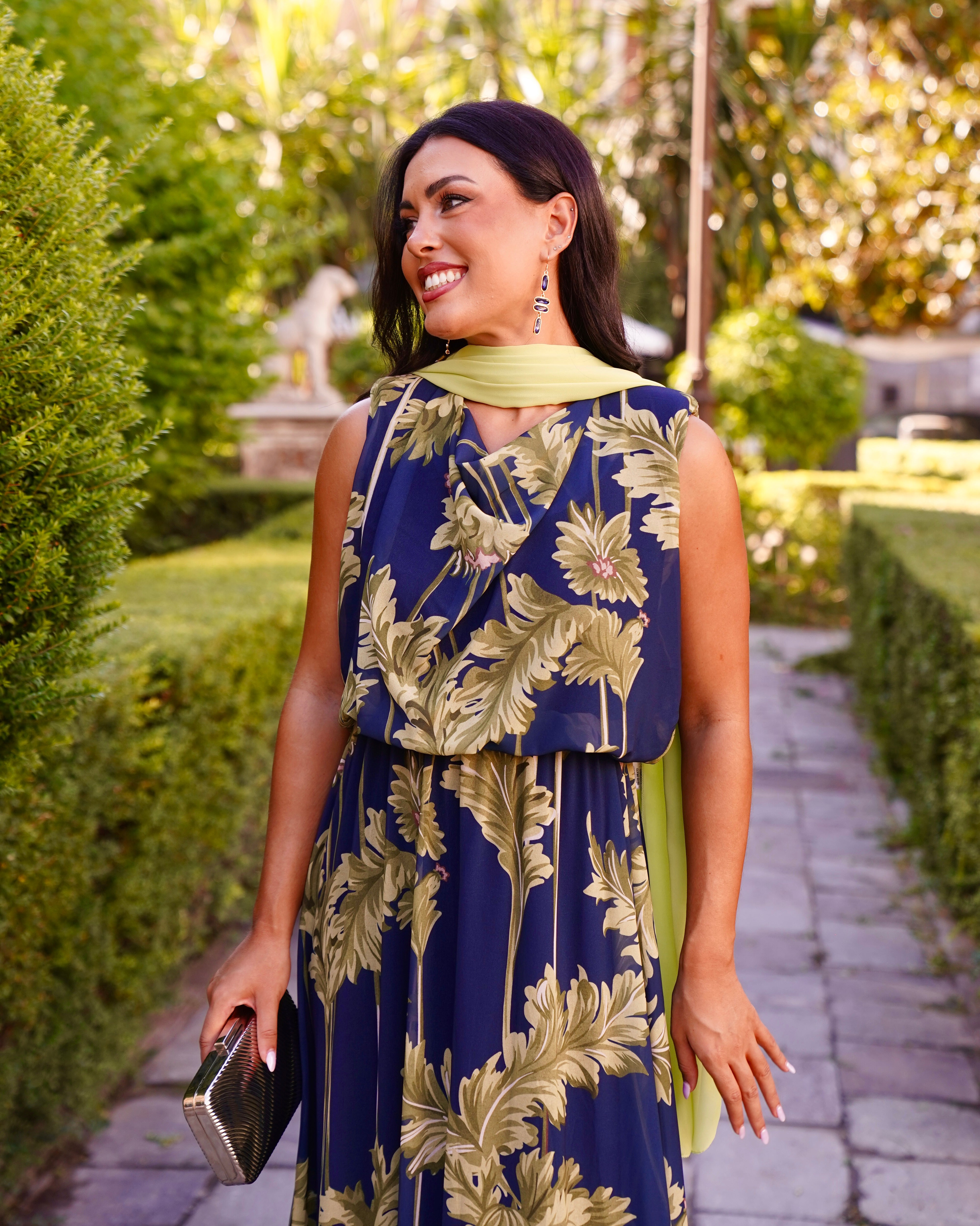 Vestido Lily Verde/Marino