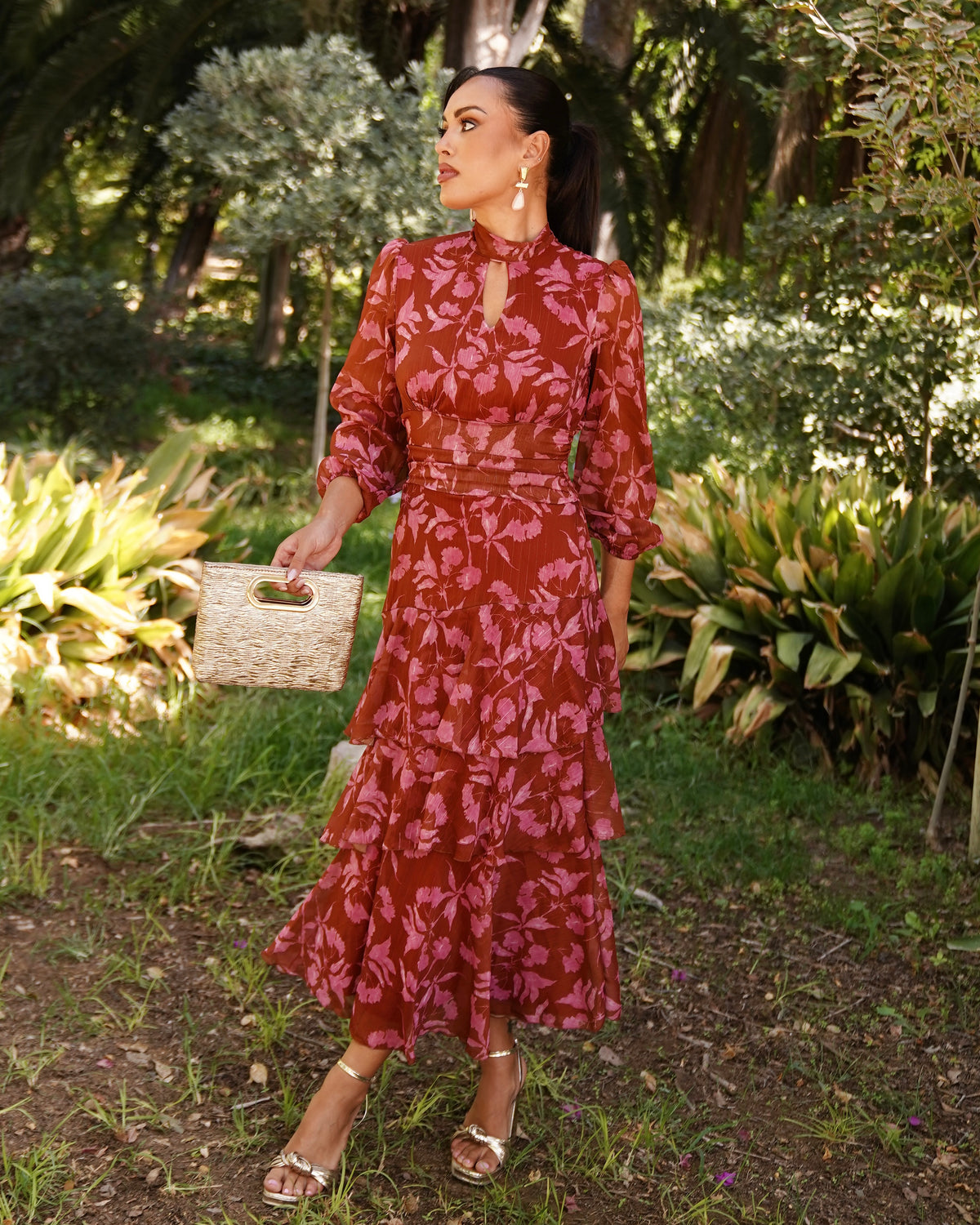 Vestido Micaela Teja/Rosa