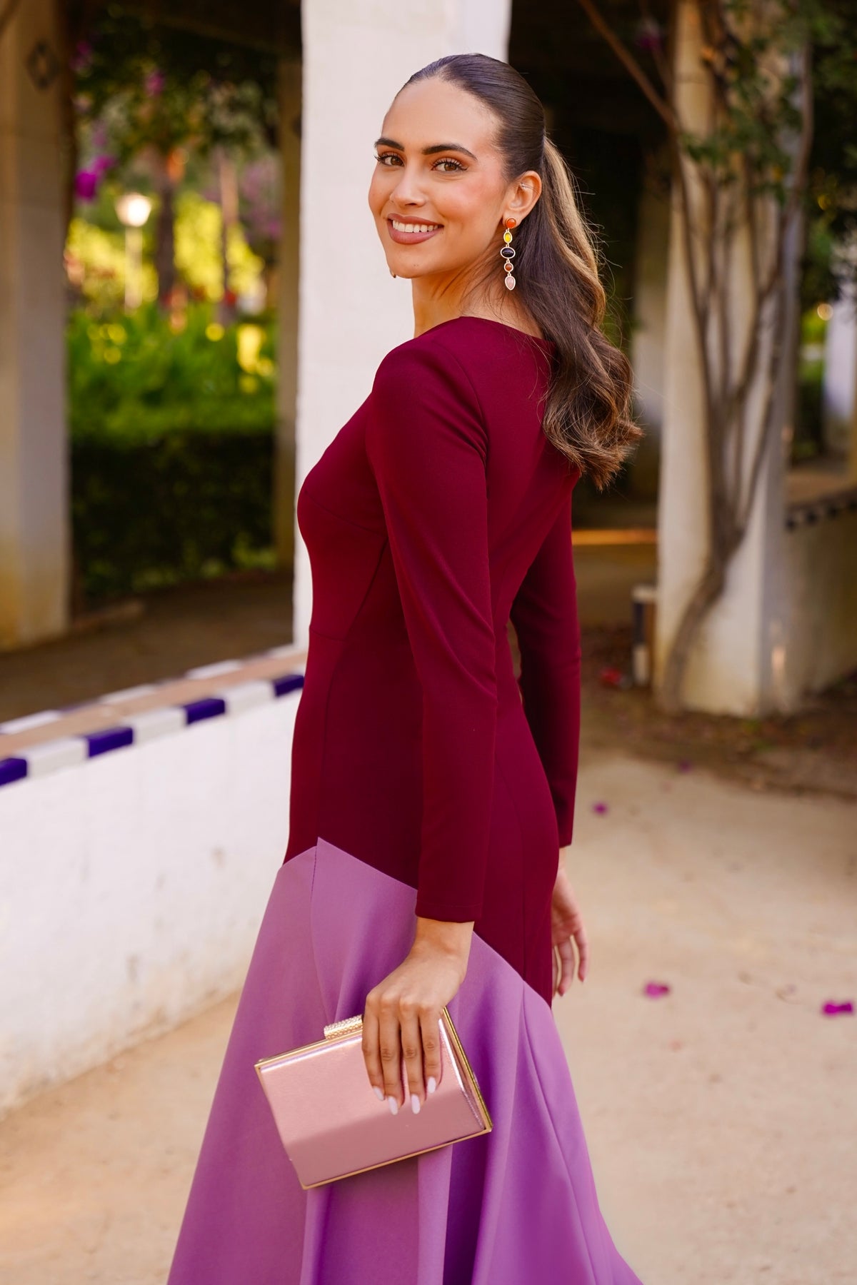 Vestido Estrella Burdeos/Malva