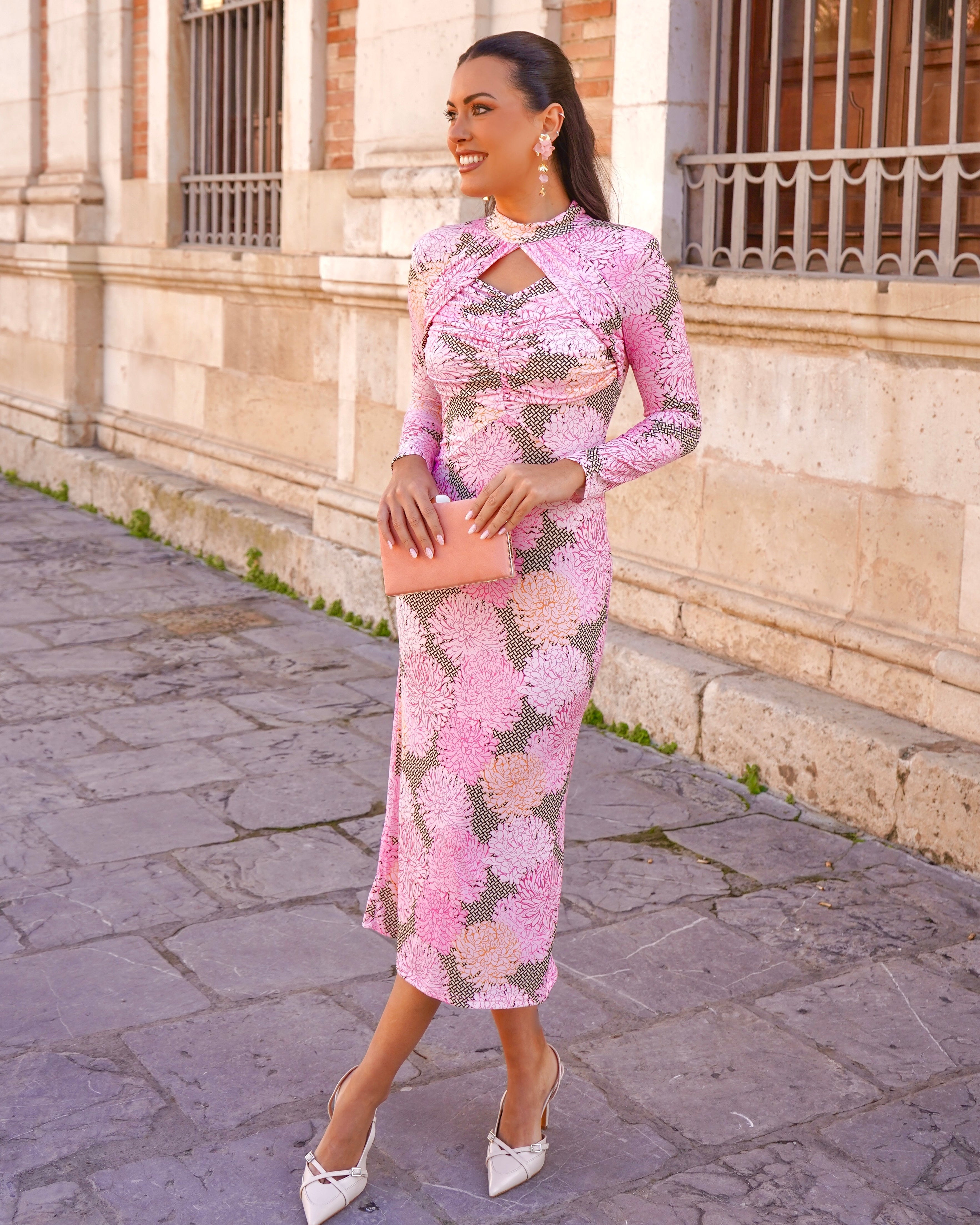 Vestido Pía rosa bebé