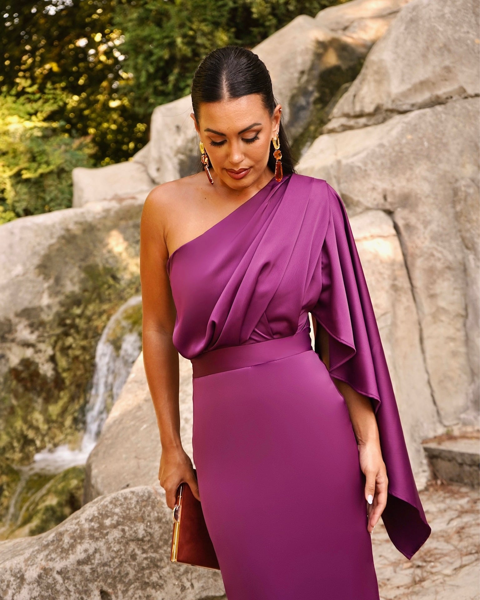 Vestido Verona berenjena
