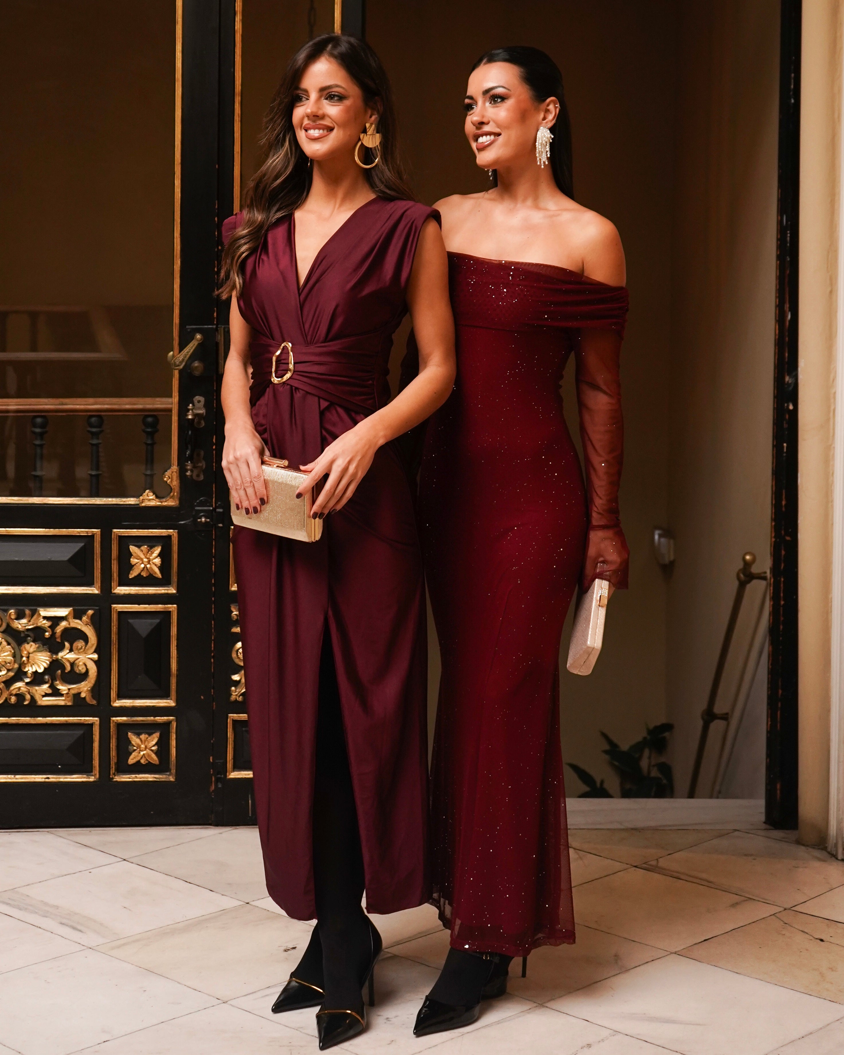 Vestido Jimena burdeos