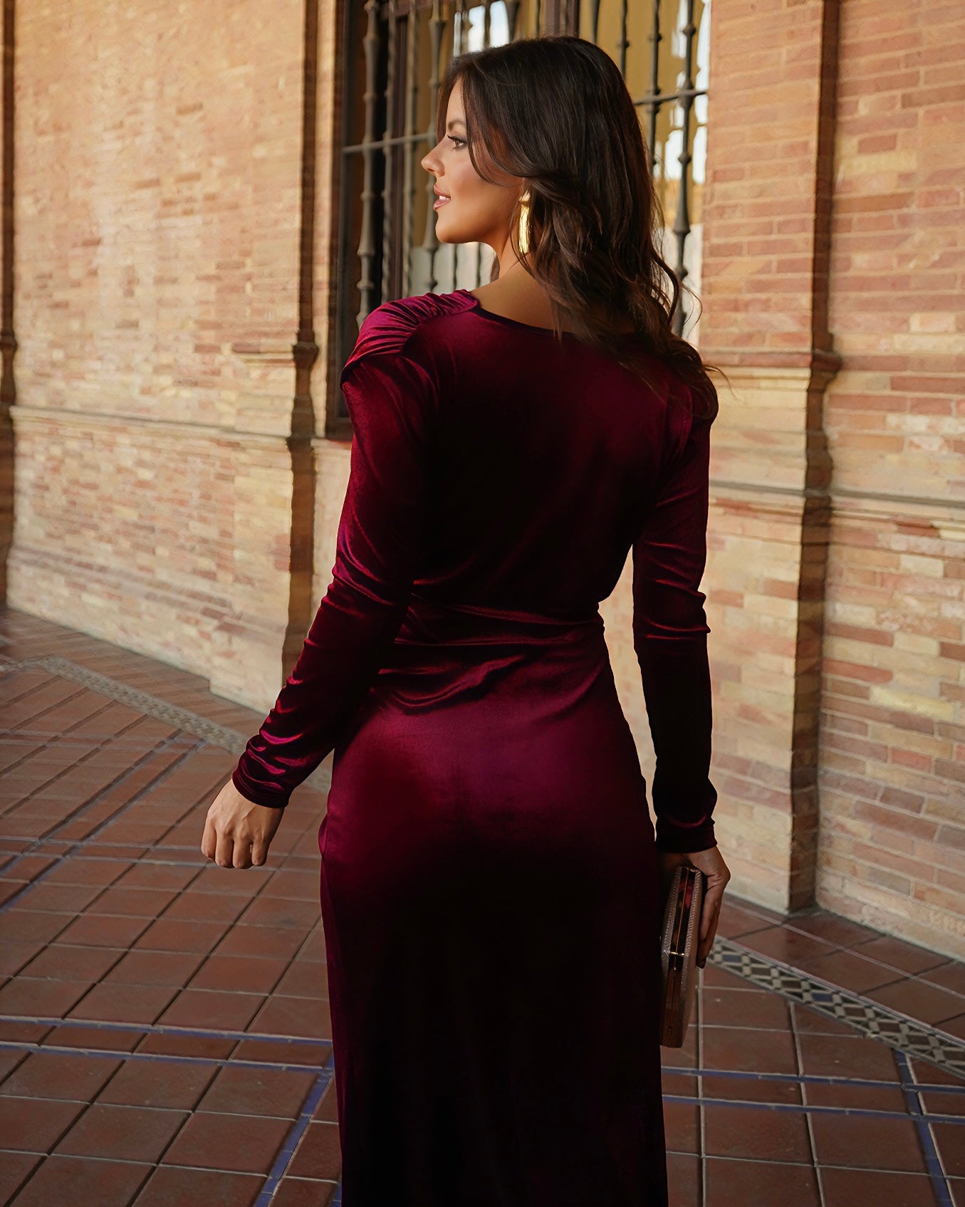 Palermo burgundy dress