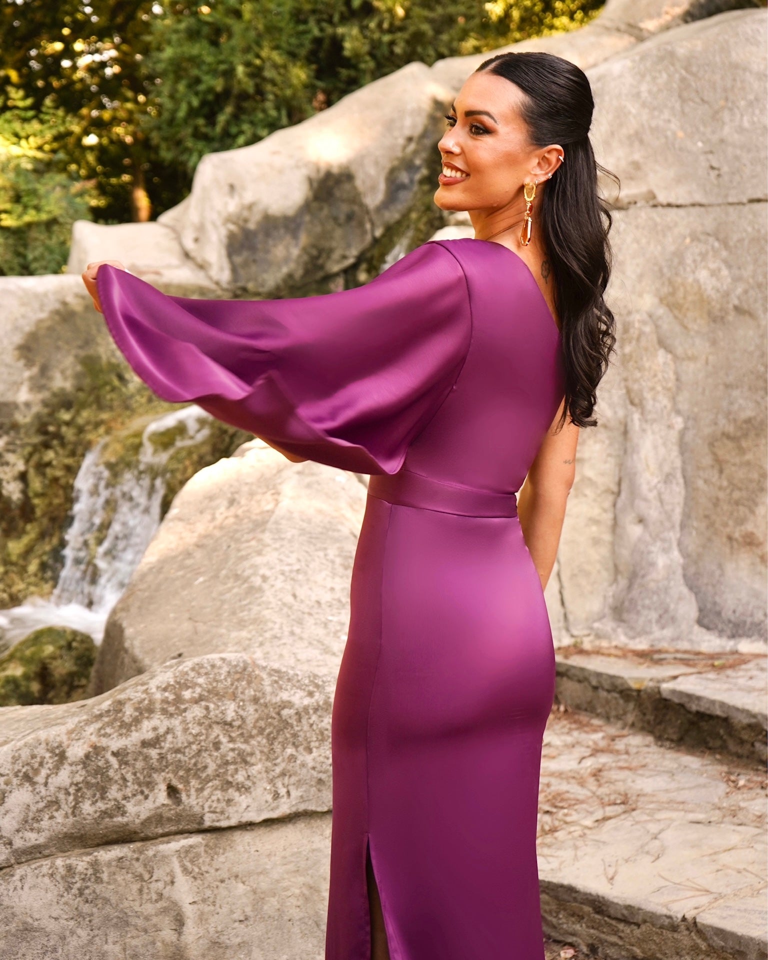Vestido Verona berenjena