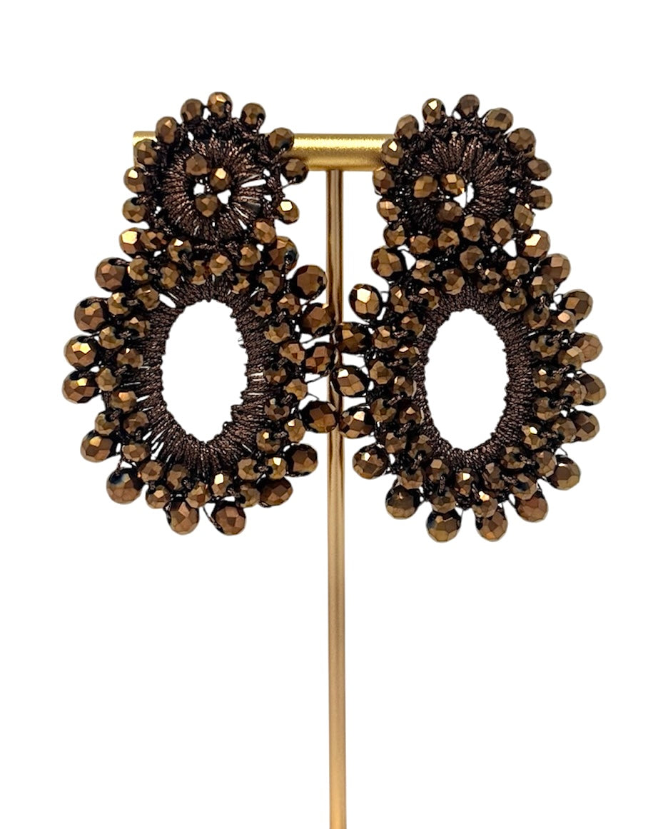 Pendientes Mariela Chocolate