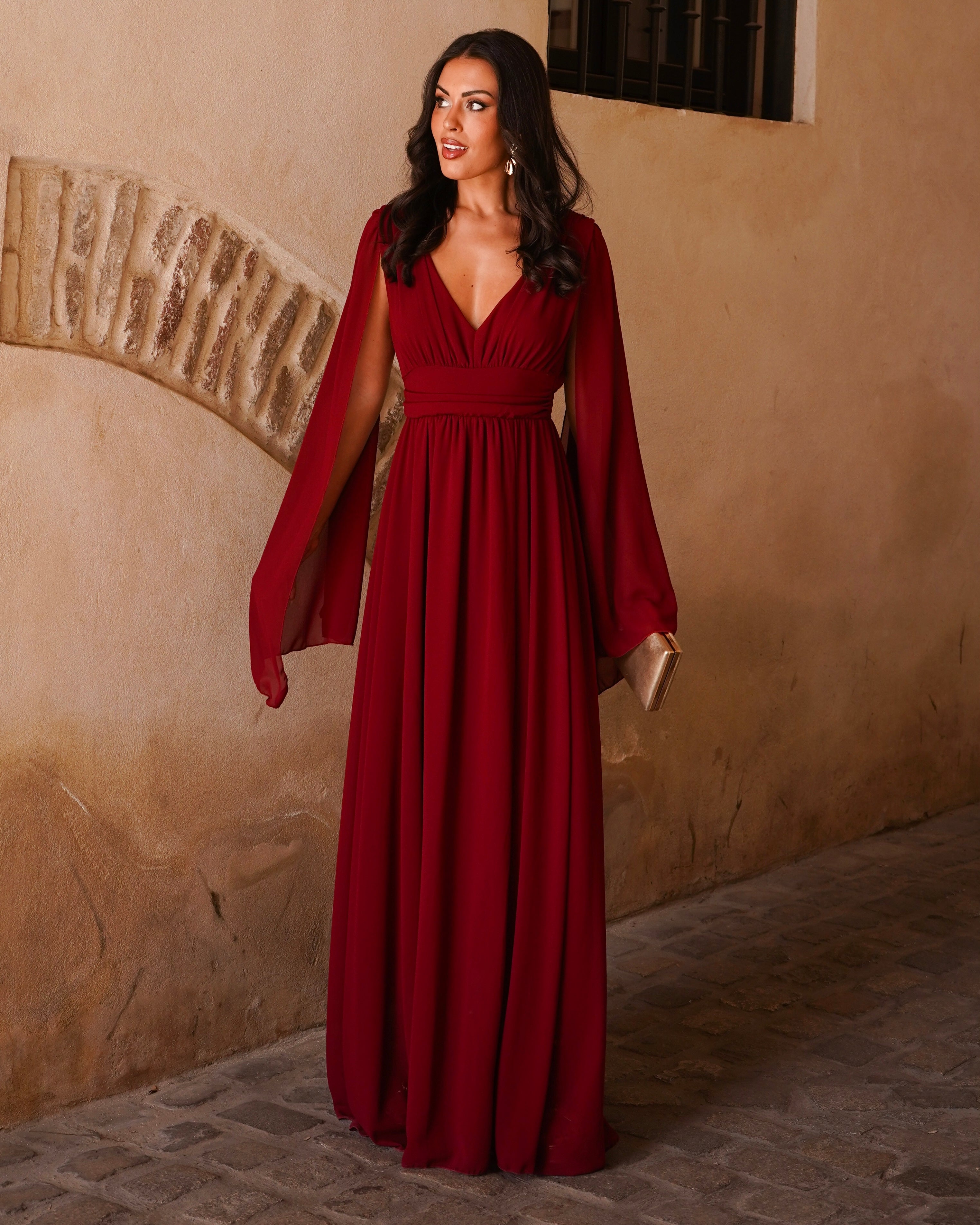 Vestido Perú Burdeos