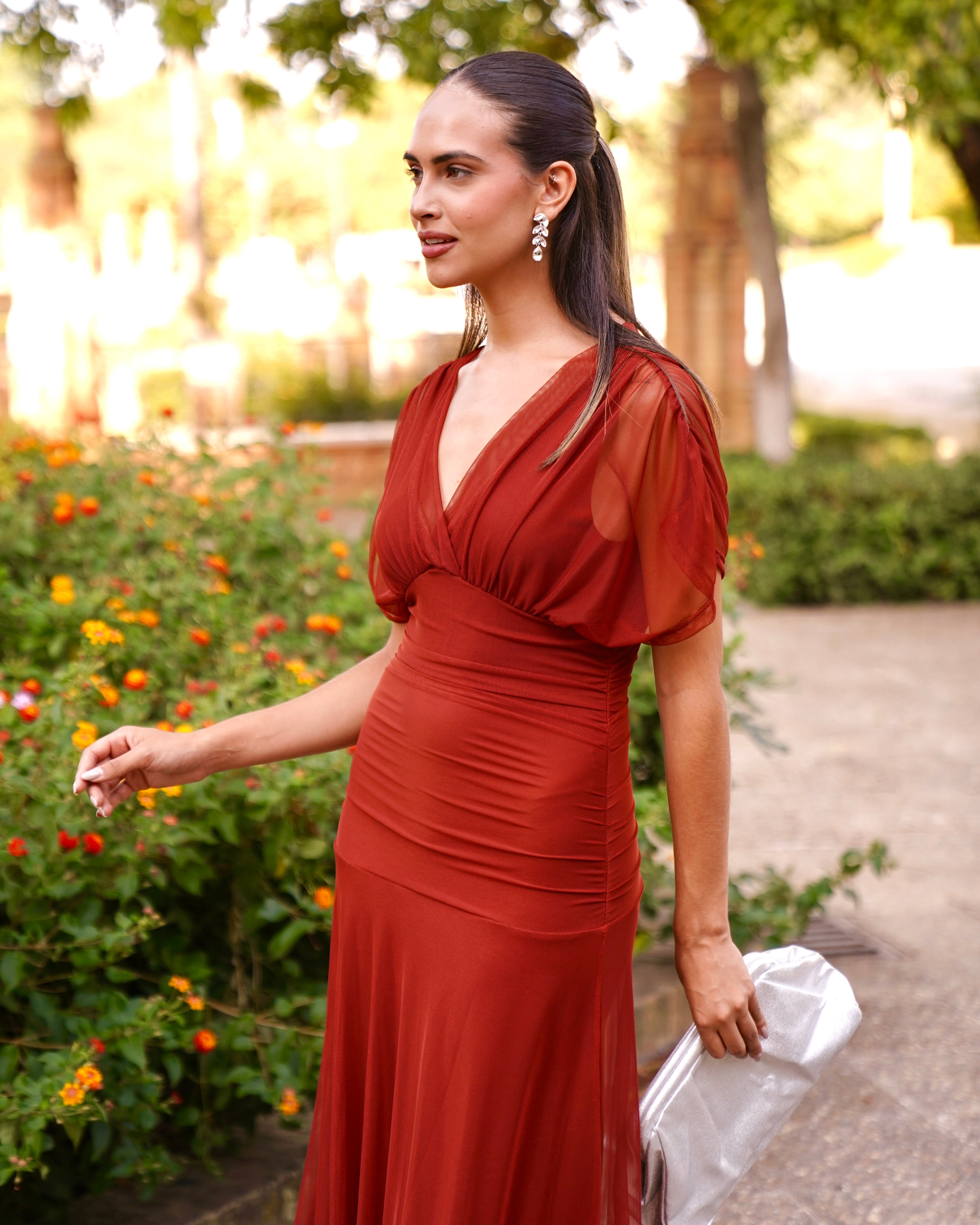 Vestido Carmela Teja