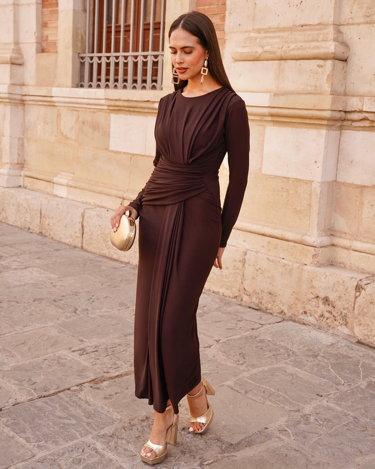 Vestido Celina Chocolate
