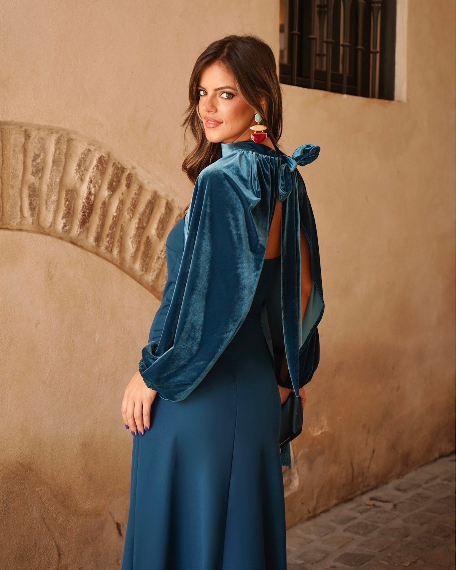 Vestido Flavia petróleo
