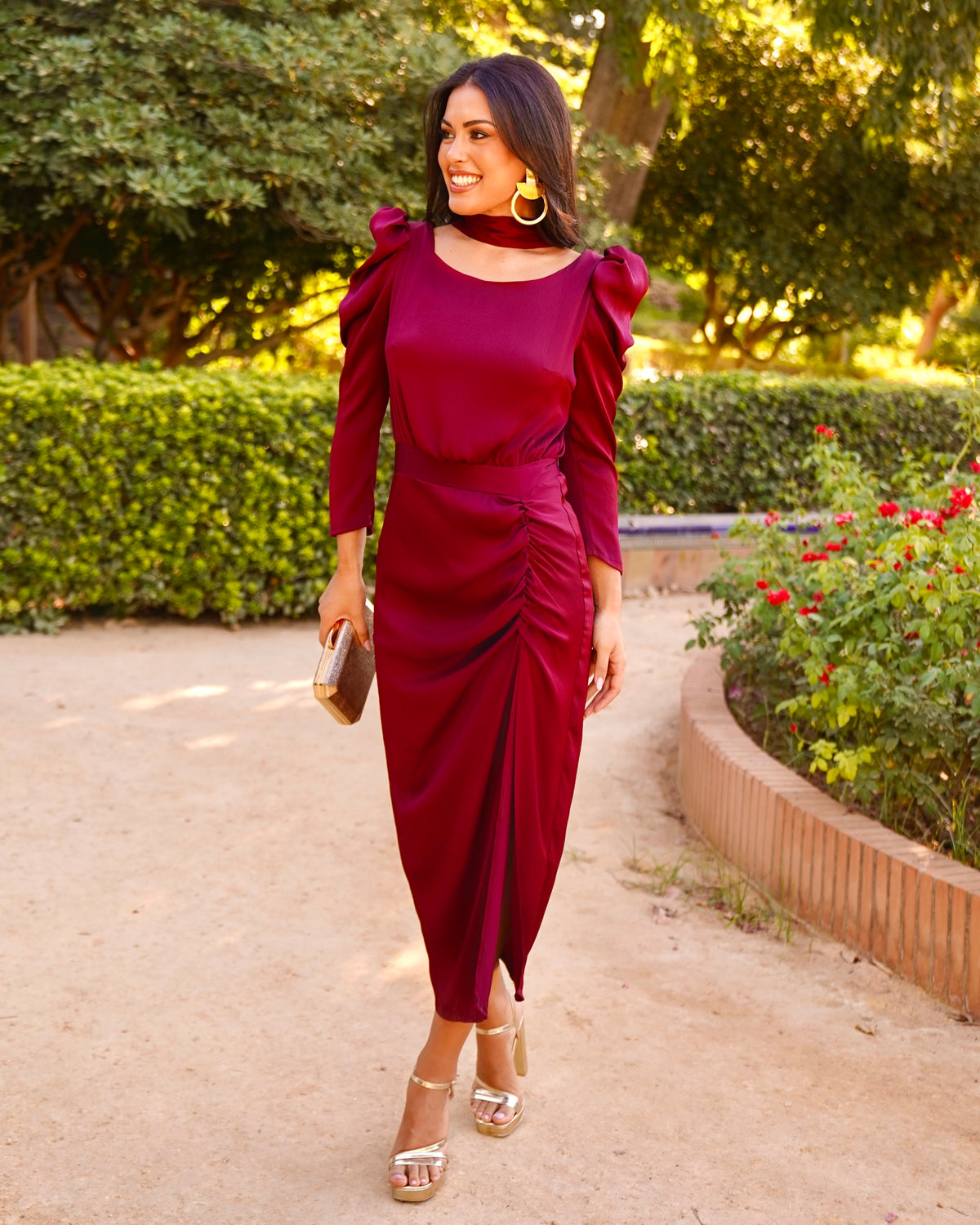 Vestido Greta Burdeos