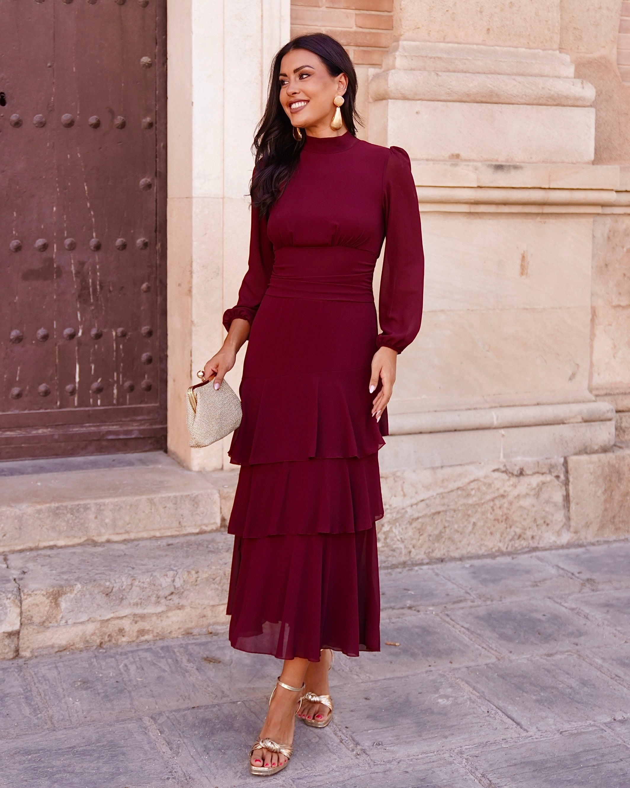 Vestido Julieta Burdeos
