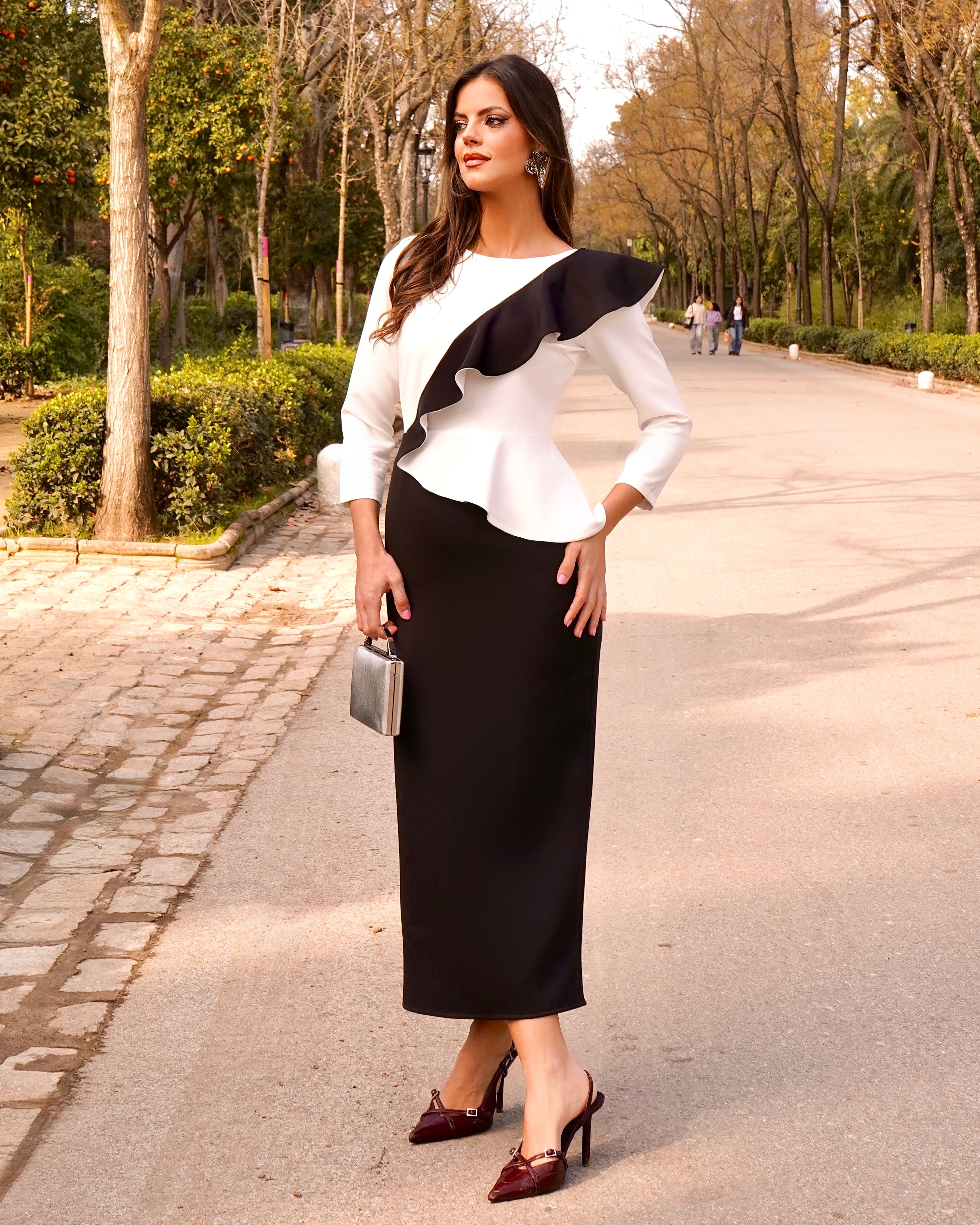 Vestido Rozalen Bicolor Blanco/Negro