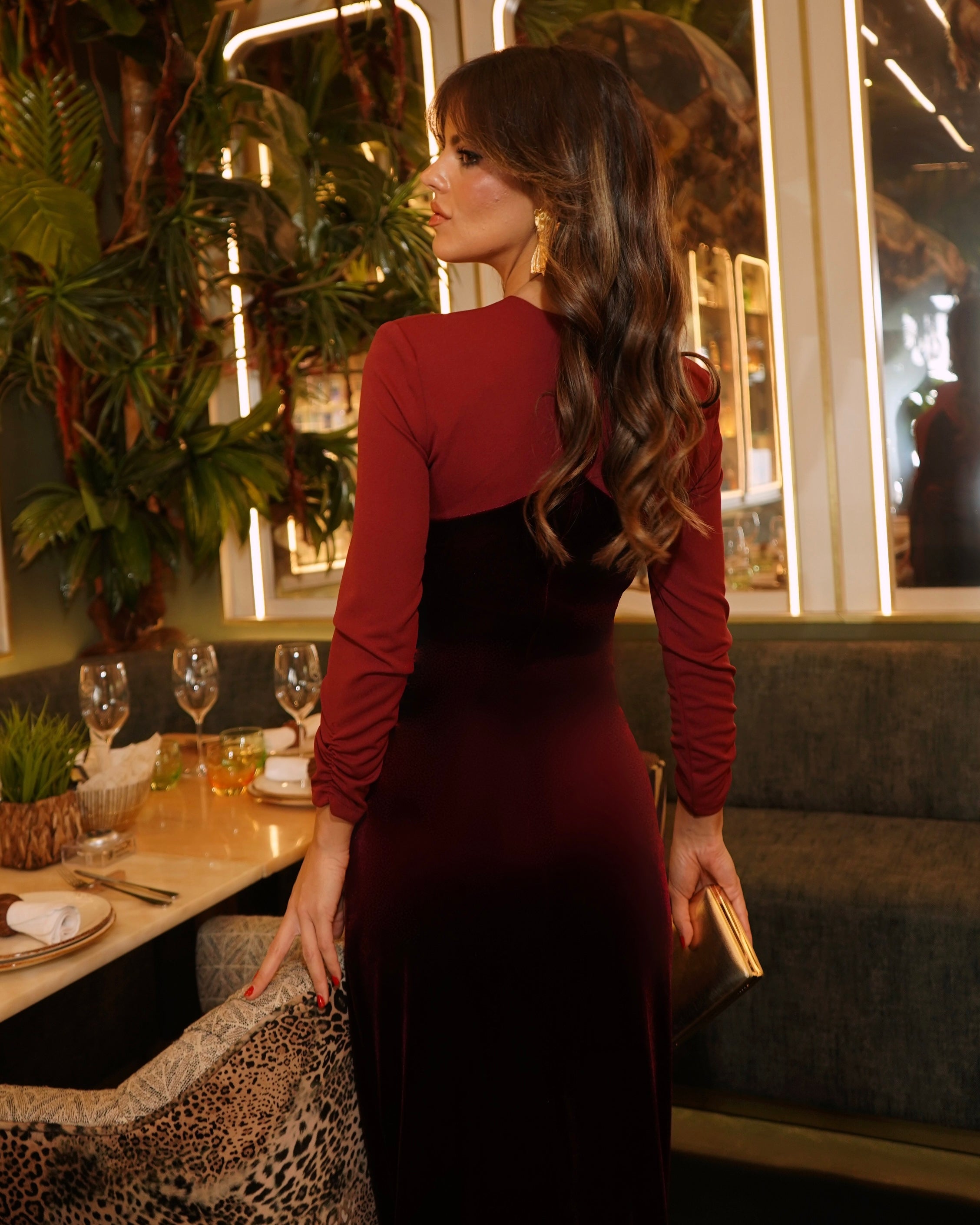 Vestido Cecilia burdeos