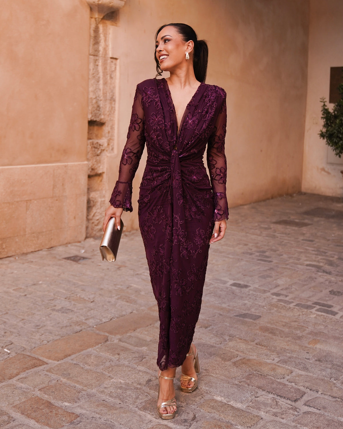 Vestido Liria Berenjena