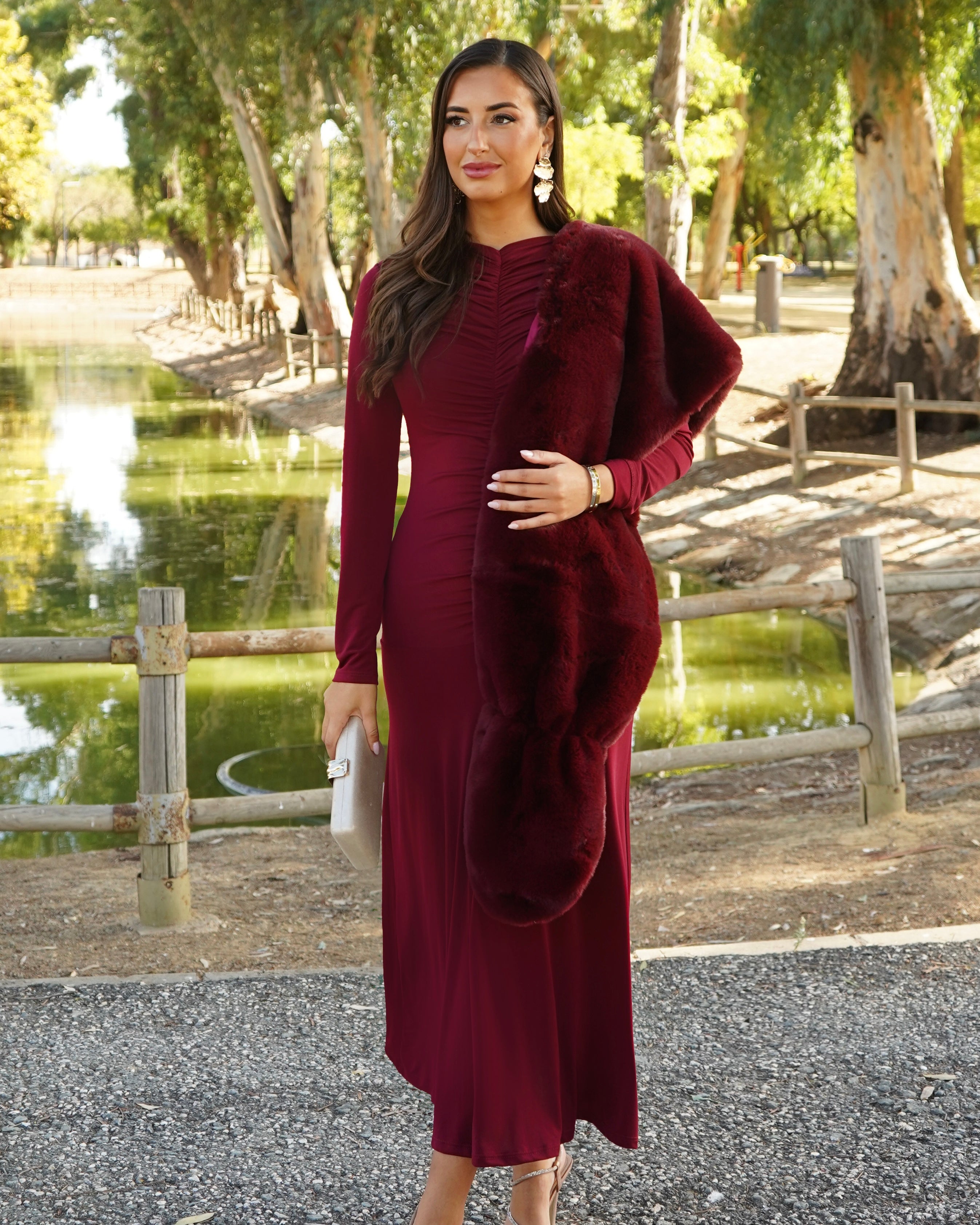 Estola Pelo Gancho y Frunce