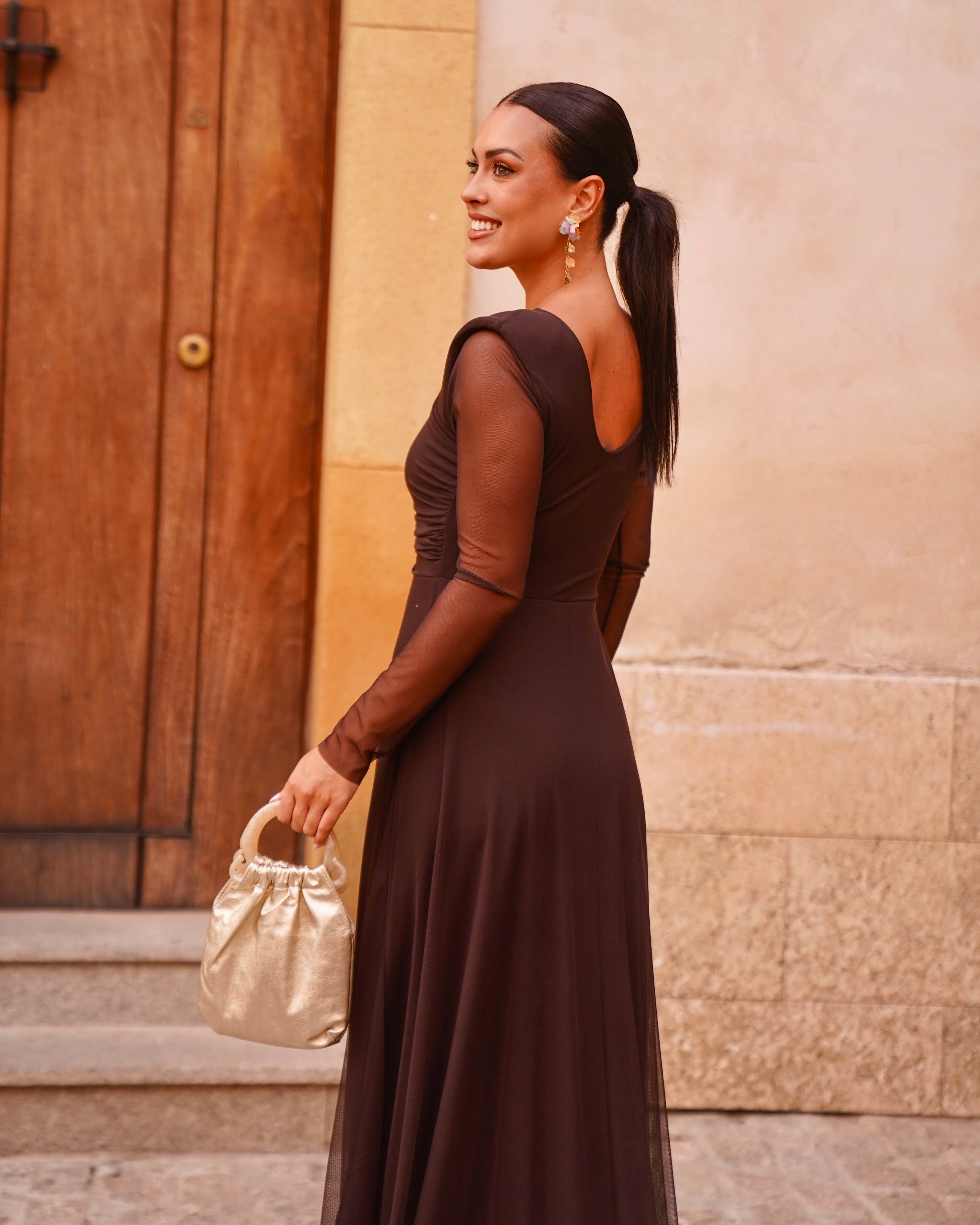 Vestido Paula Chocolate