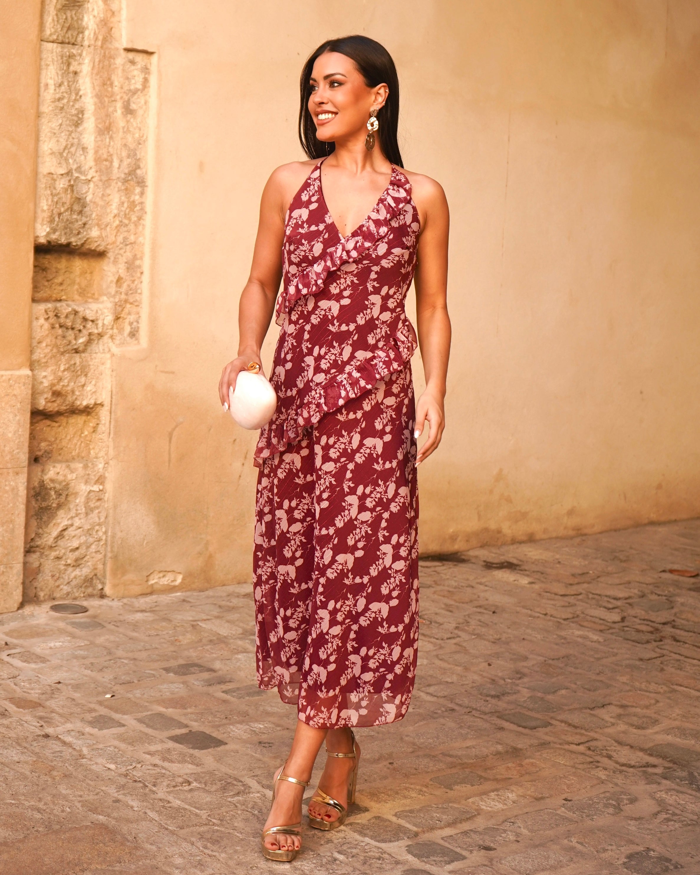 Vestido Chantal Burdeos