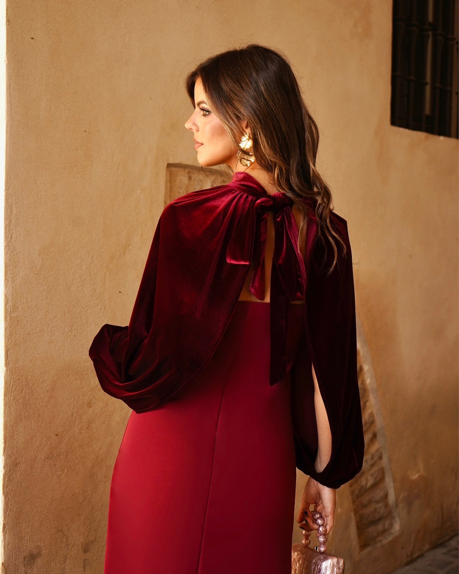 Vestido Flavia burdeos