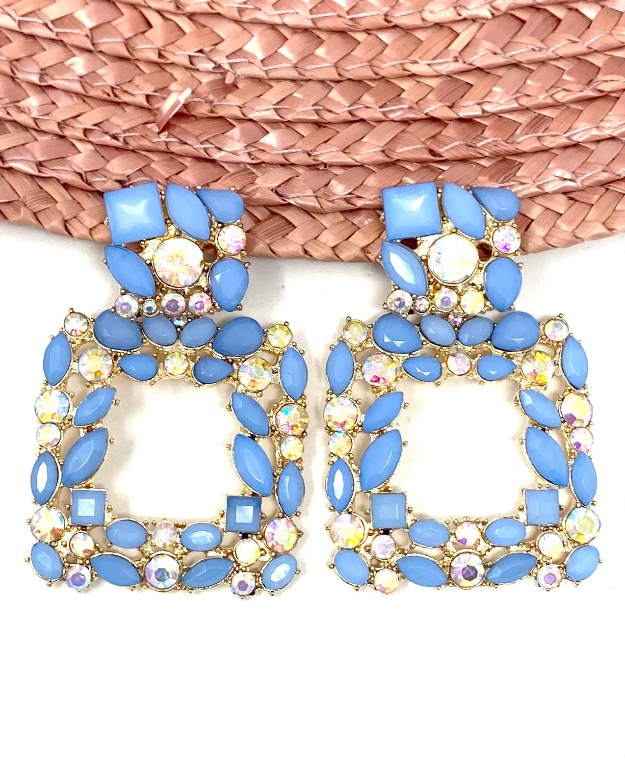 Pendientes Rubí Azul