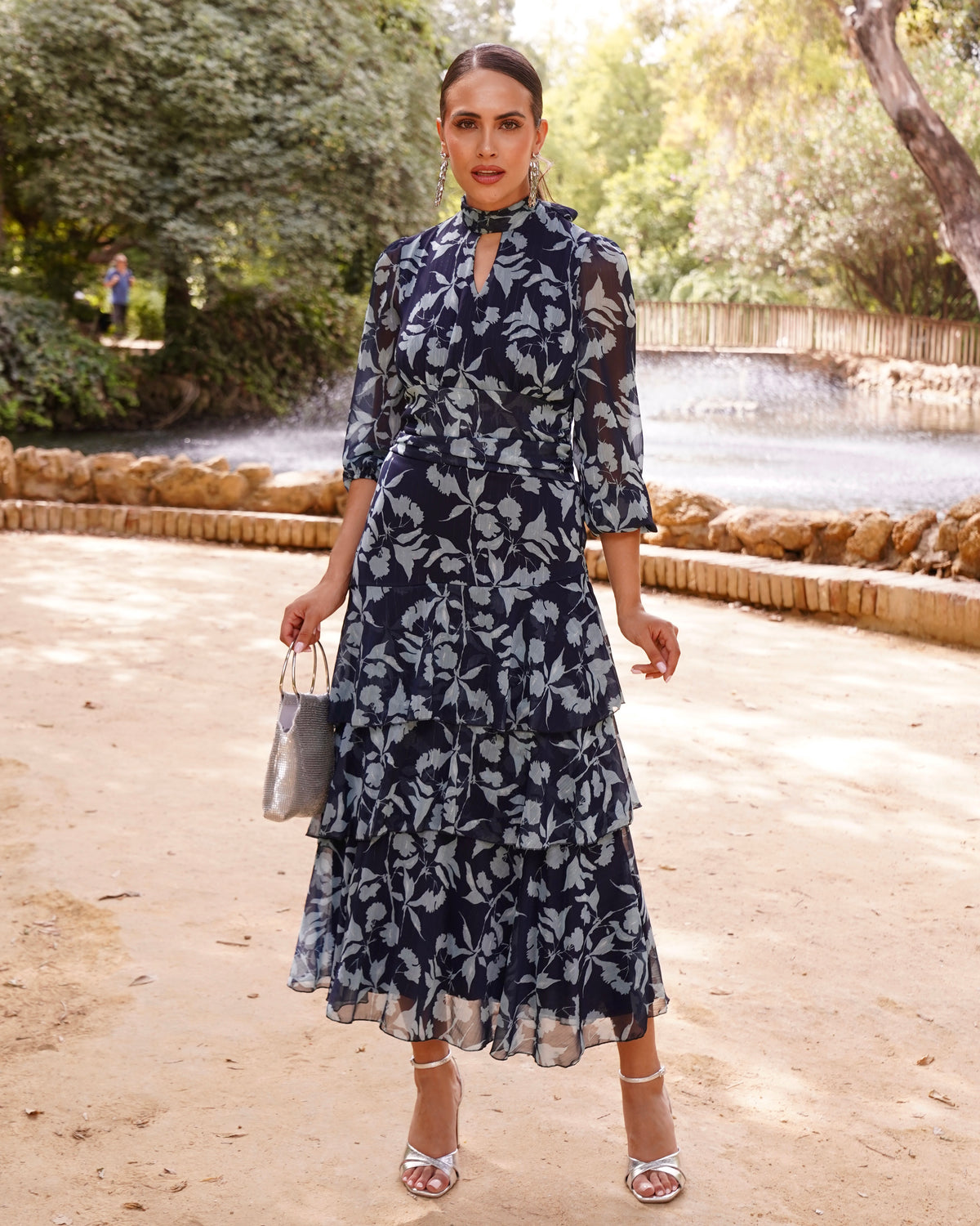Vestido Micaela Marino/Celeste